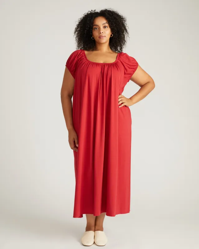 Lilian Long Sleep Dress - Raspberry sold by Universal Standard