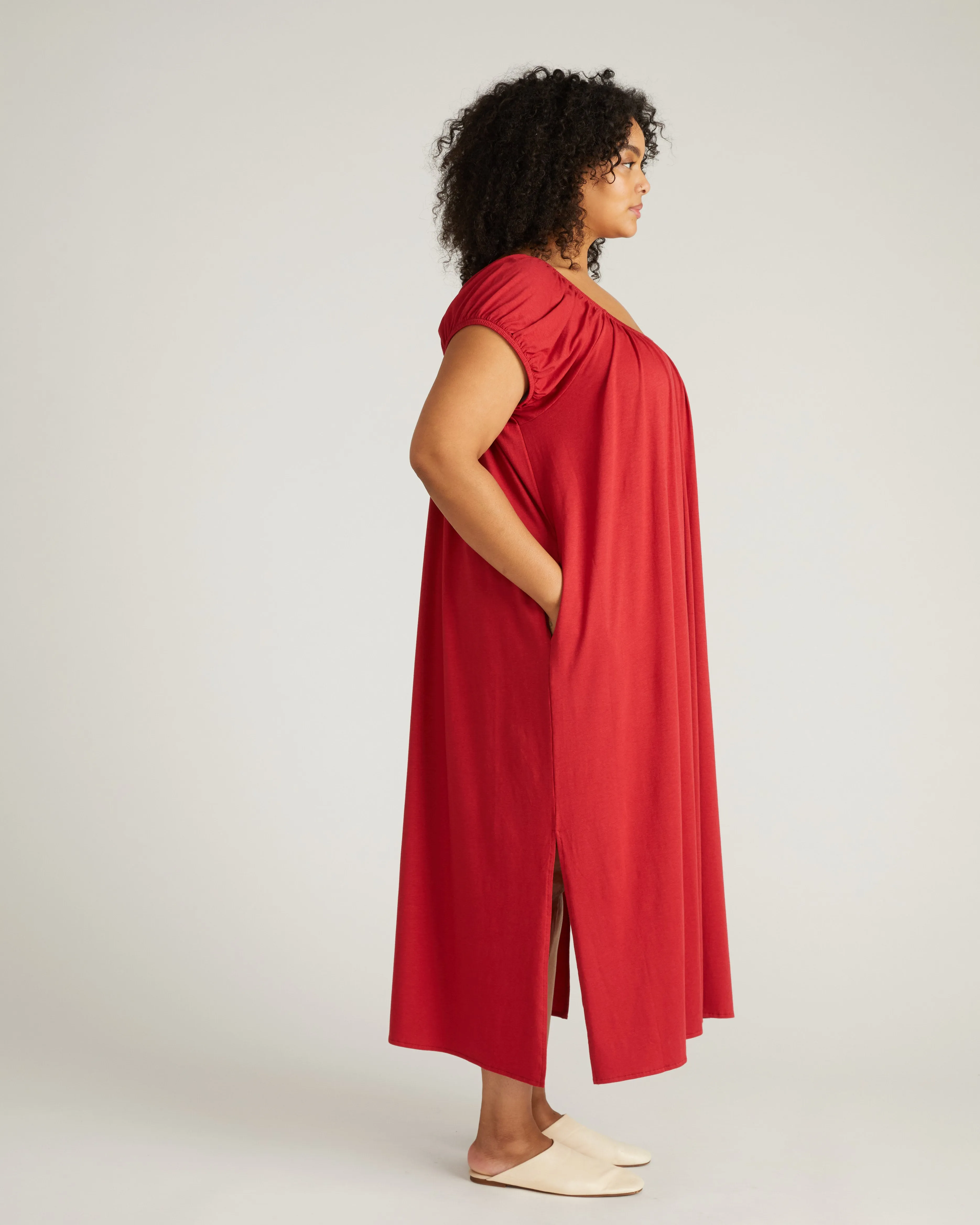 Lilian Long Sleep Dress - Raspberry sold by Universal Standard product image thumbnail 2