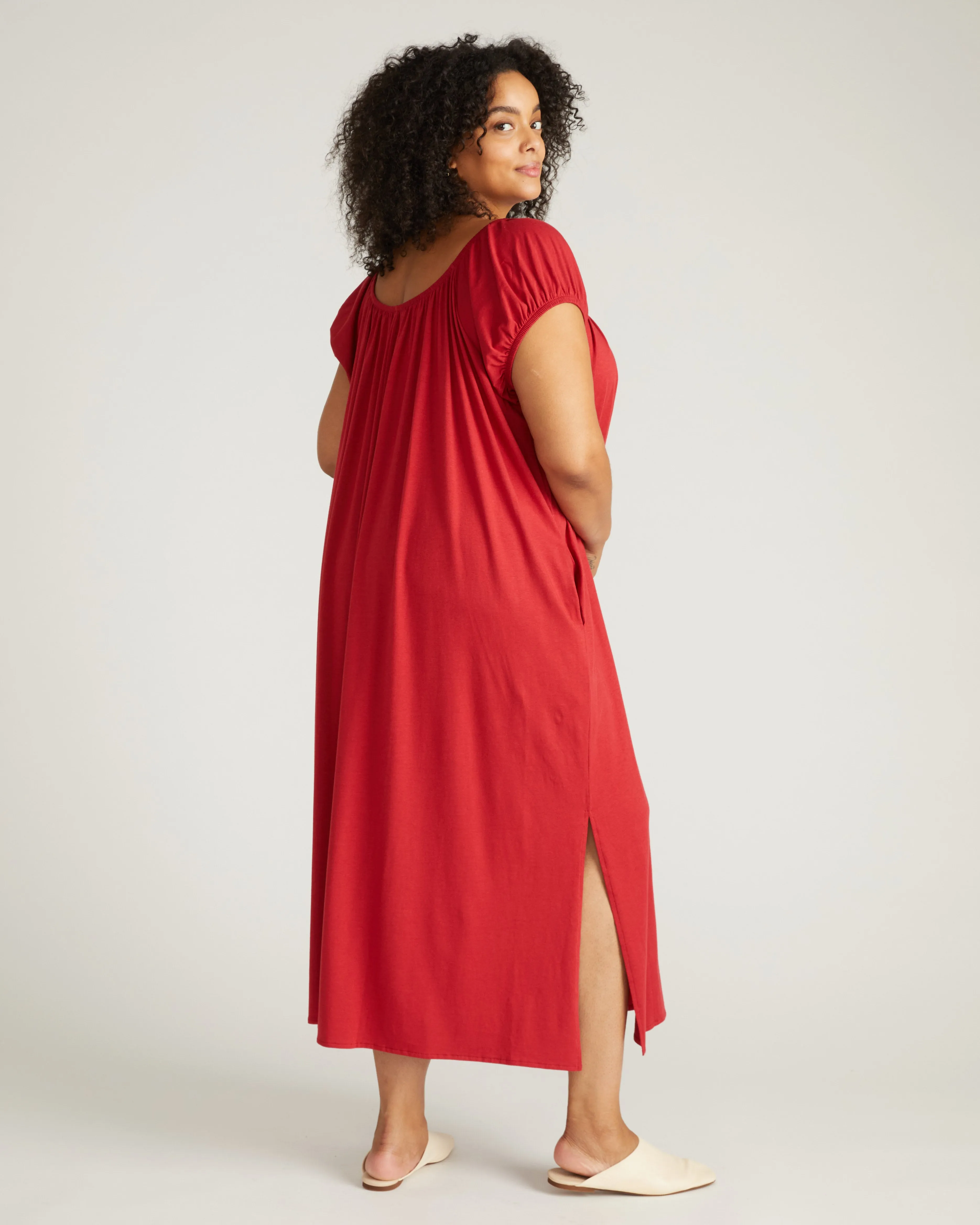 Lilian Long Sleep Dress - Raspberry sold by Universal Standard product image thumbnail 3