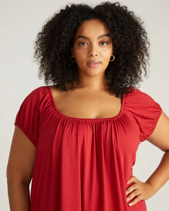 Lilian Short Sleep Dress - Raspberry sold by Universal Standard