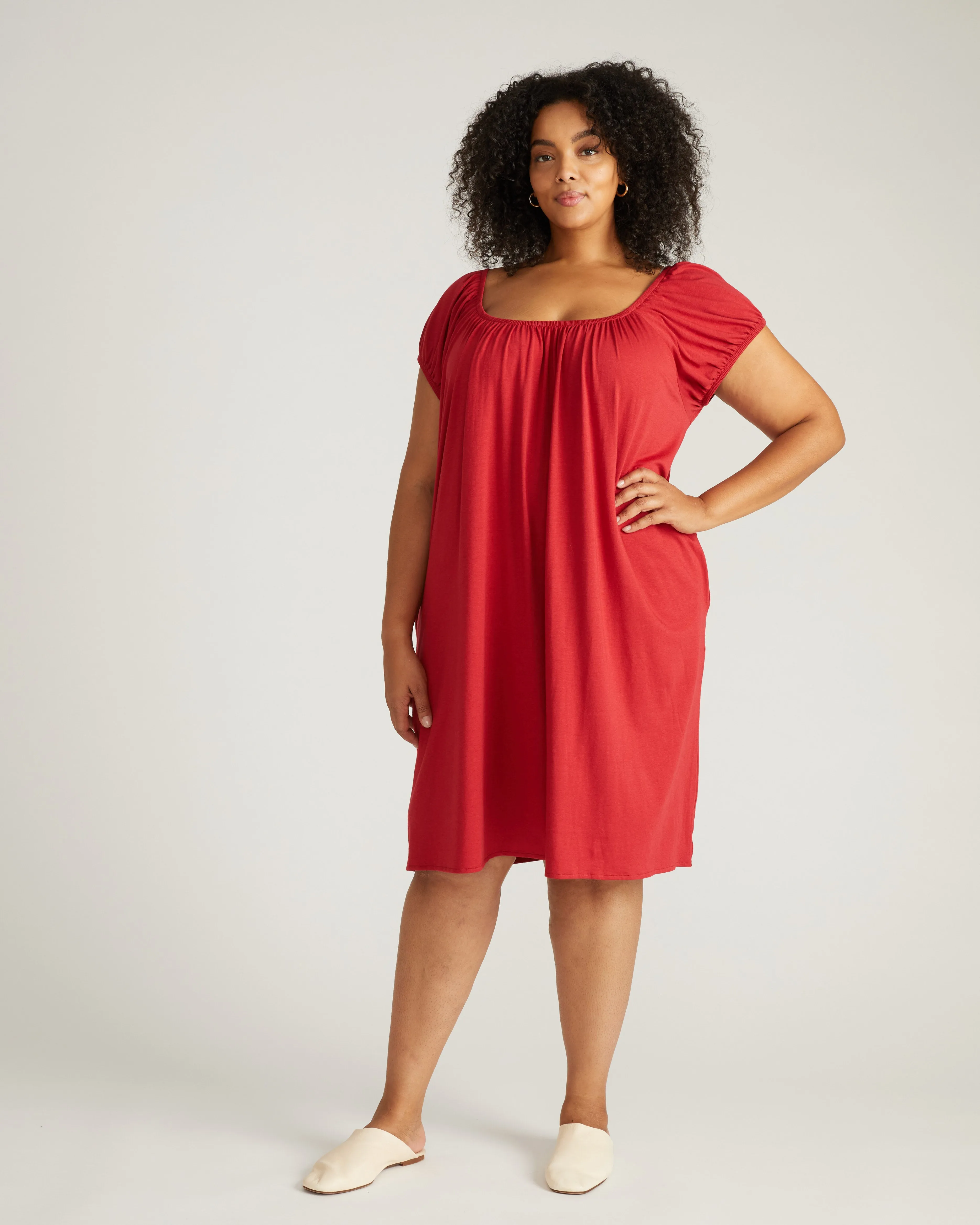 Lilian Short Sleep Dress - Raspberry sold by Universal Standard product image thumbnail 2