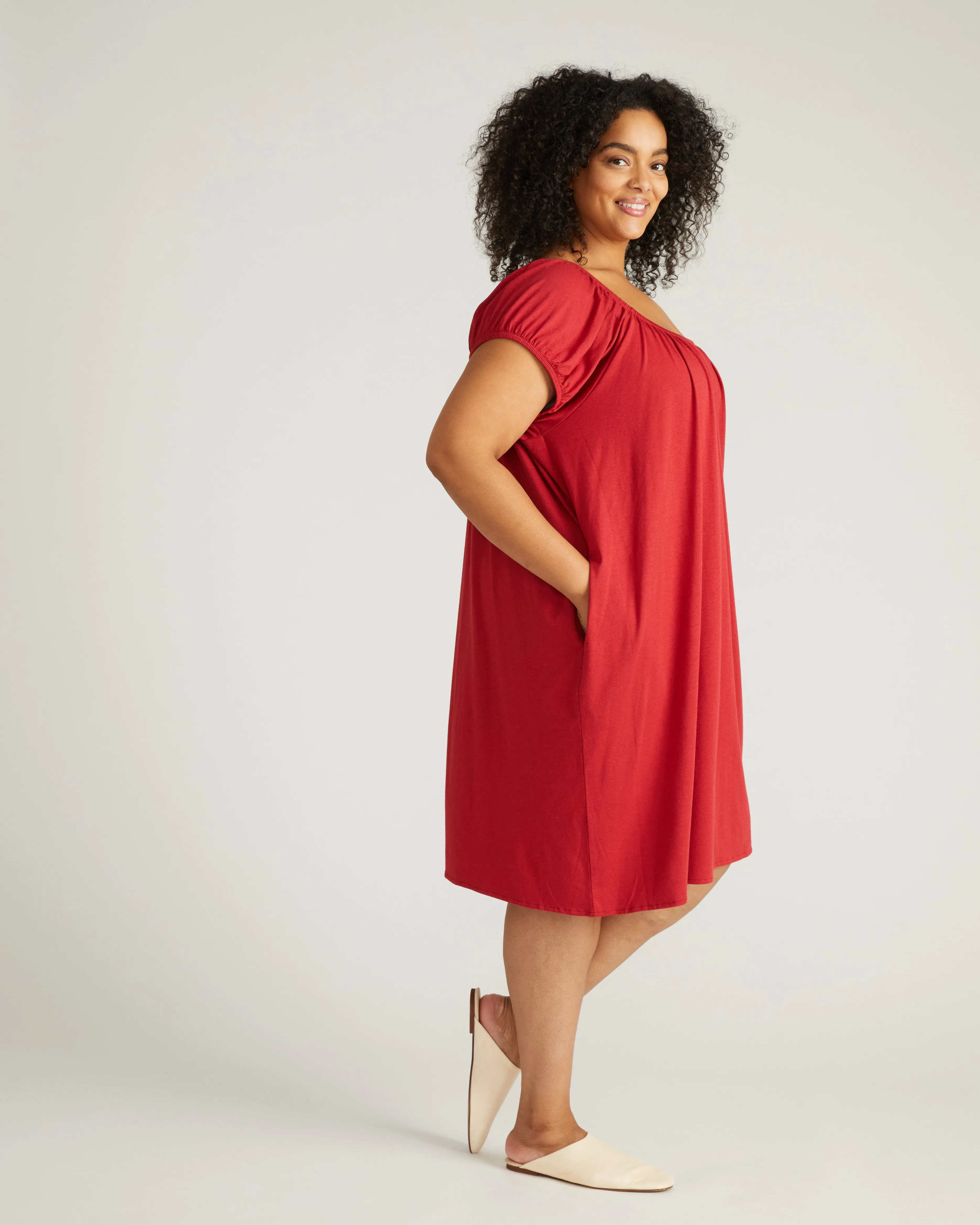 Lilian Short Sleep Dress - Raspberry sold by Universal Standard product image thumbnail 3