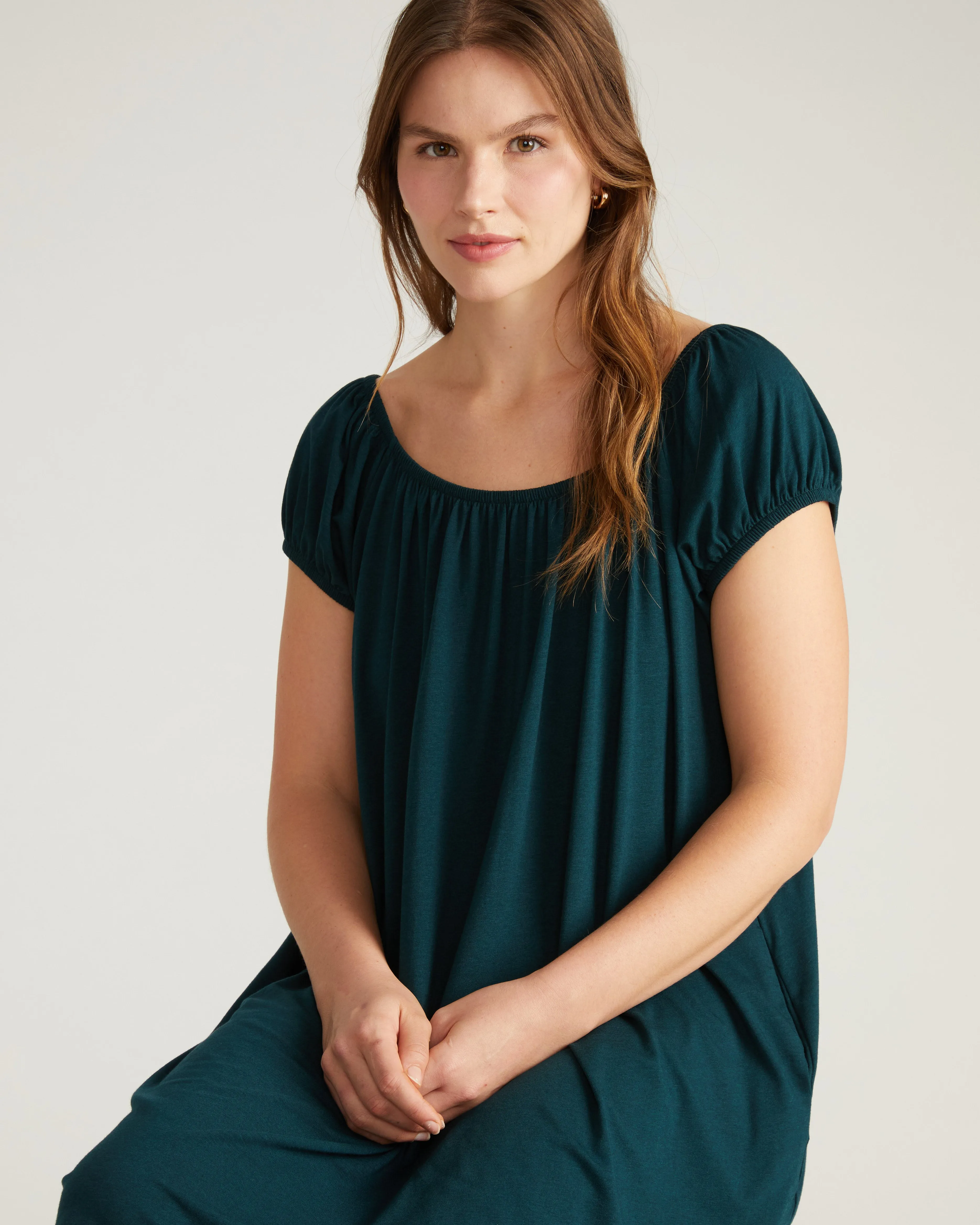 Lilian Short Sleep Dress - Deep Sea sold by Universal Standard