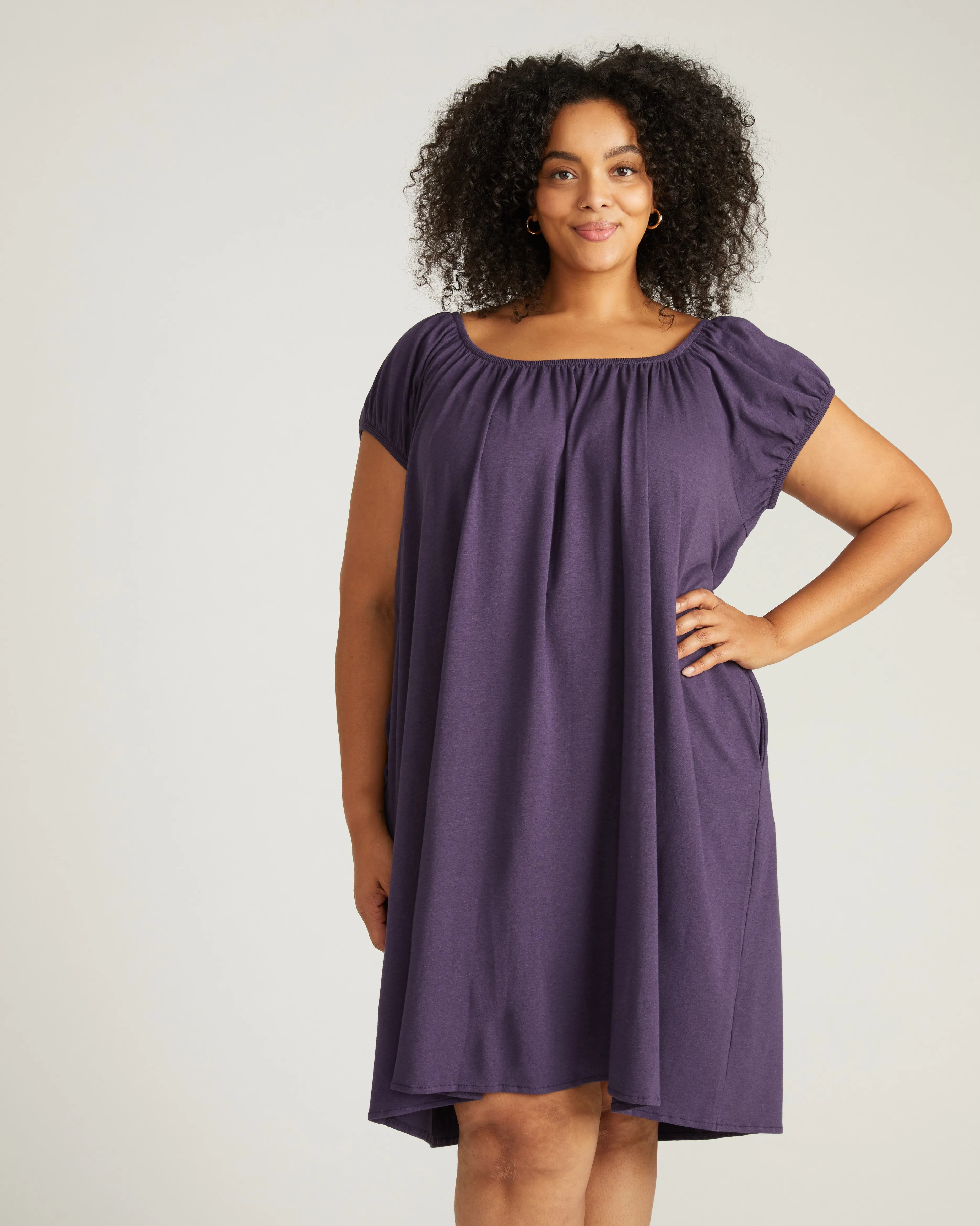 Lilian Short Sleep Dress - Anthracite sold by Universal Standard