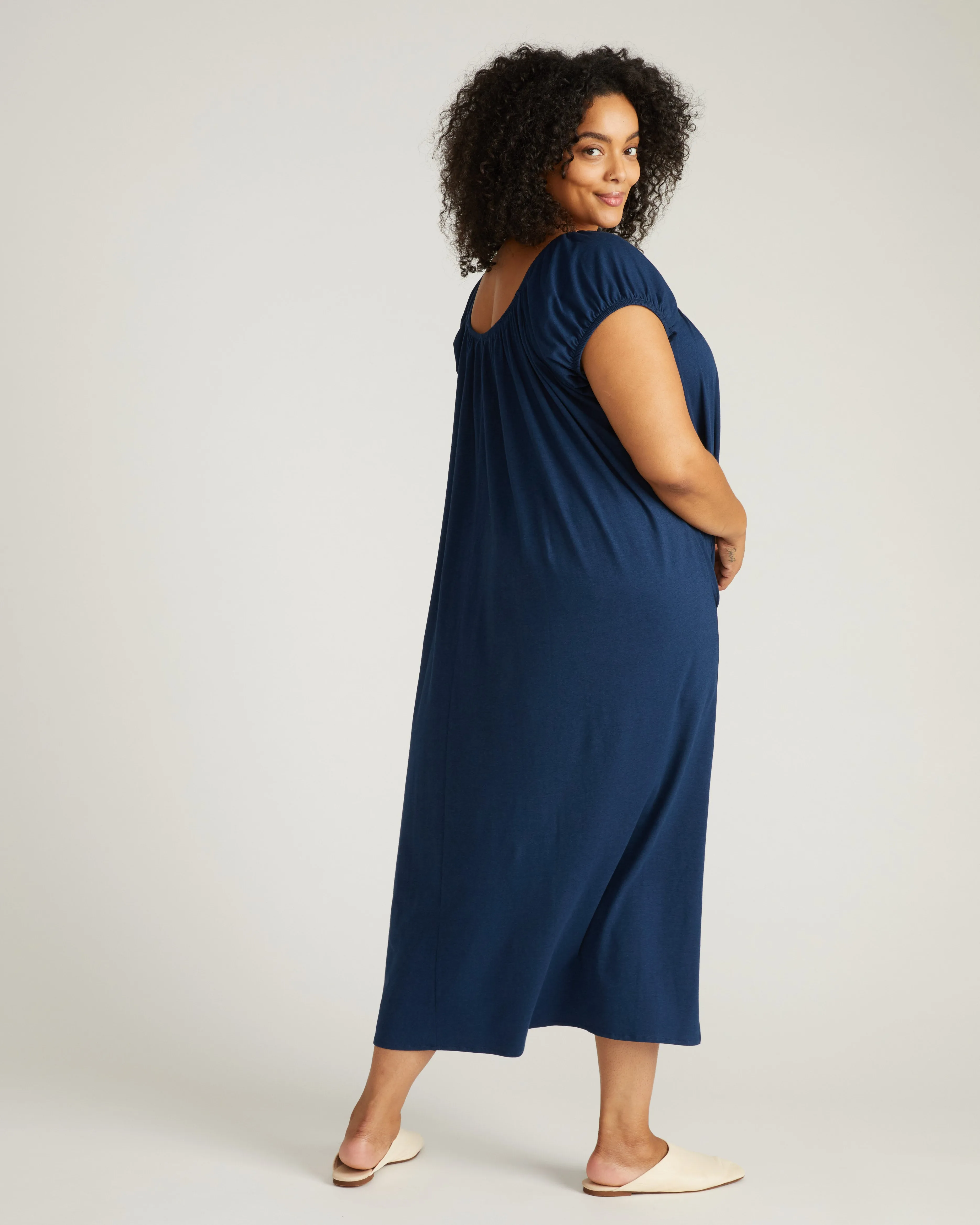 Lilian Long Sleep Dress - Pageant Blue sold by Universal Standard product image thumbnail 4