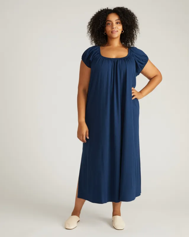 Lilian Long Sleep Dress - Pageant Blue sold by Universal Standard