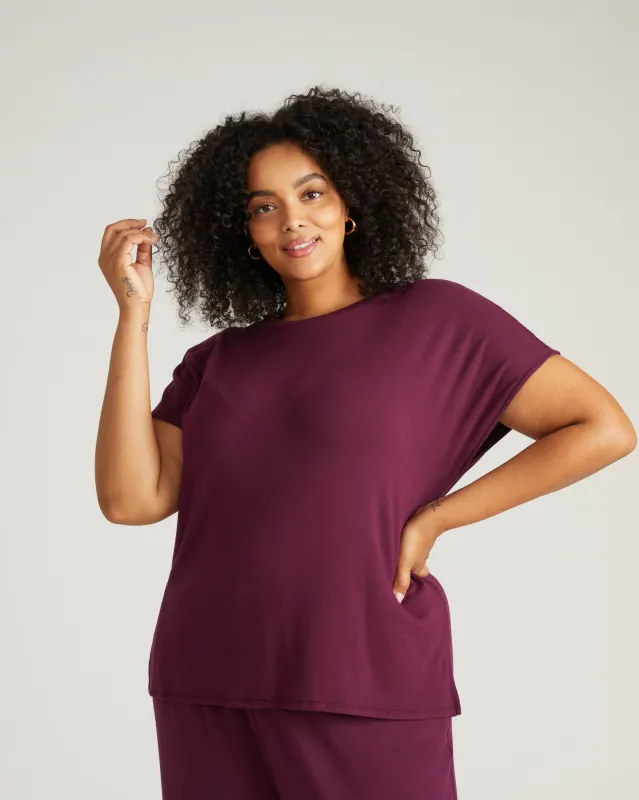 TravelKnit Relaxed Tee - Gamay sold by Universal Standard