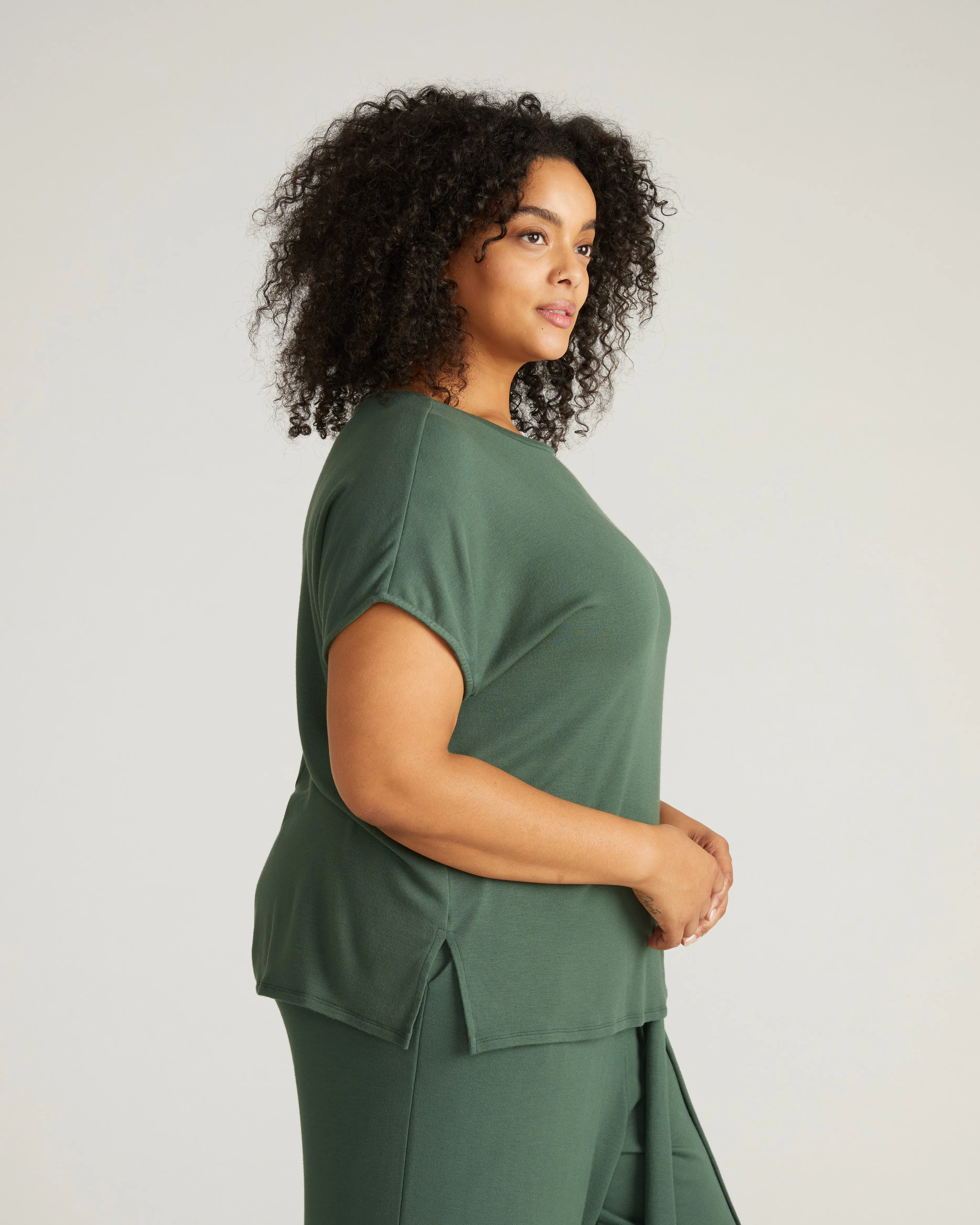 TravelKnit Relaxed Tee - Conifer sold by Universal Standard product image thumbnail 2