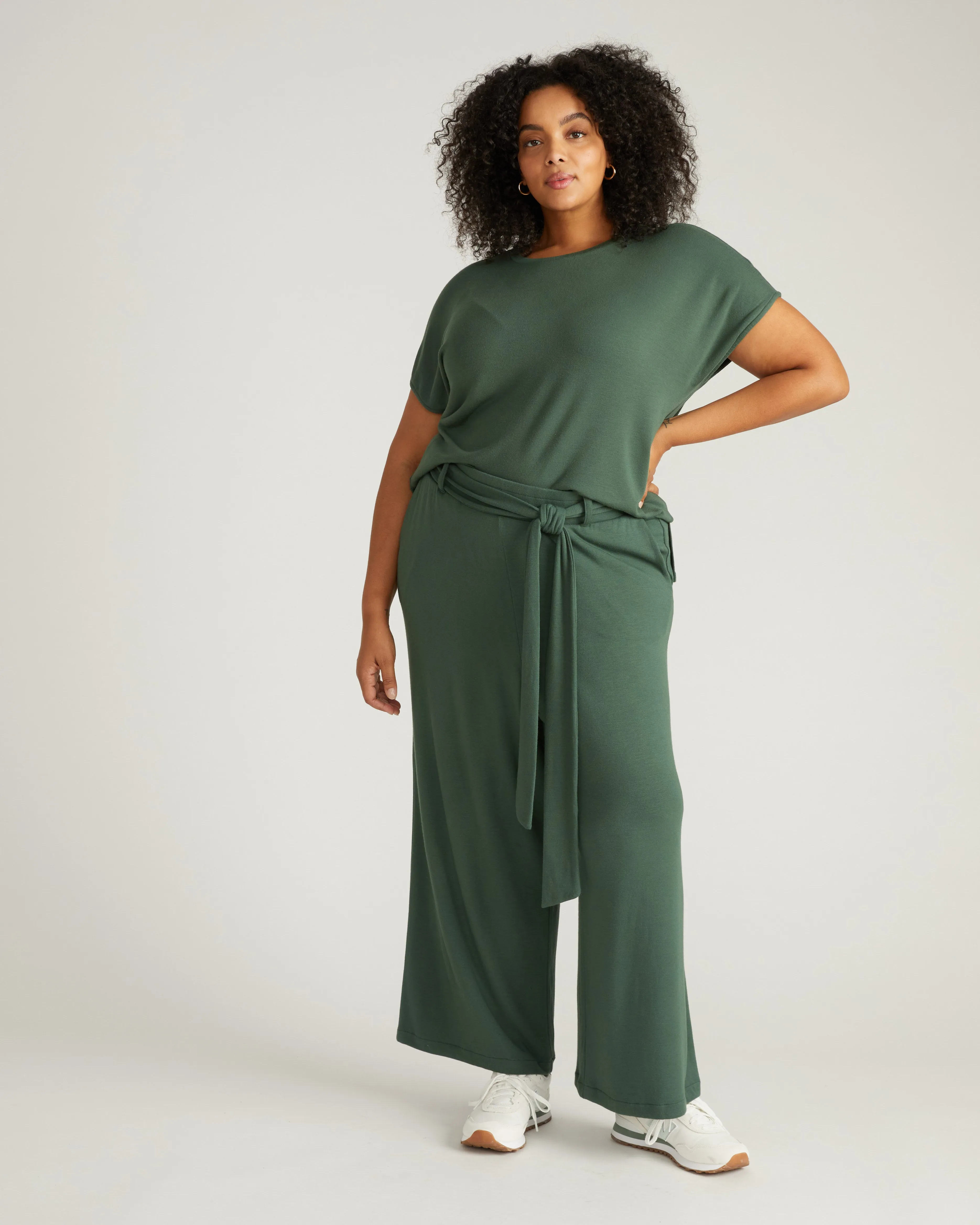 TravelKnit Relaxed Tee - Conifer sold by Universal Standard