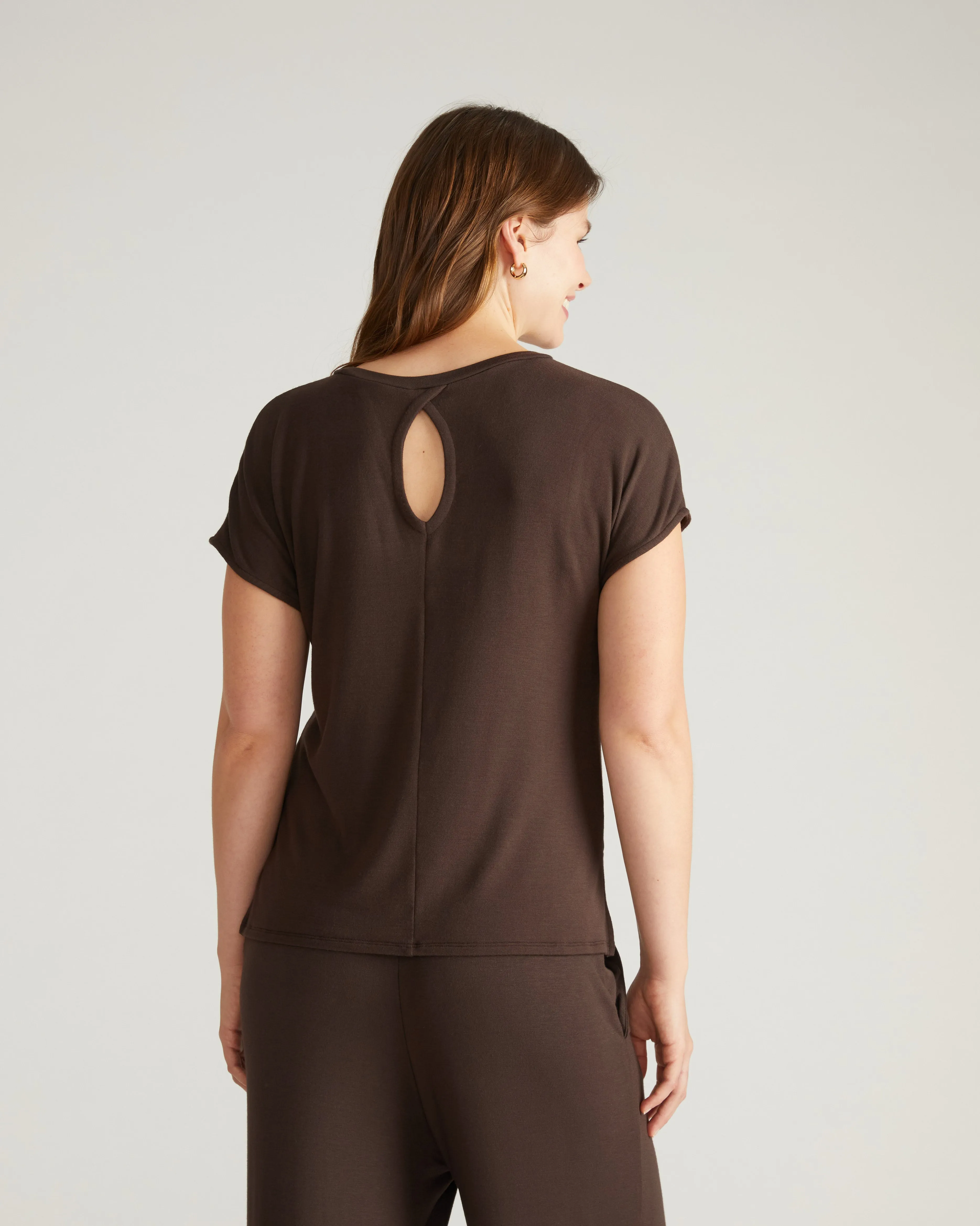 TravelKnit Relaxed Tee - Espresso sold by Universal Standard product image thumbnail 3