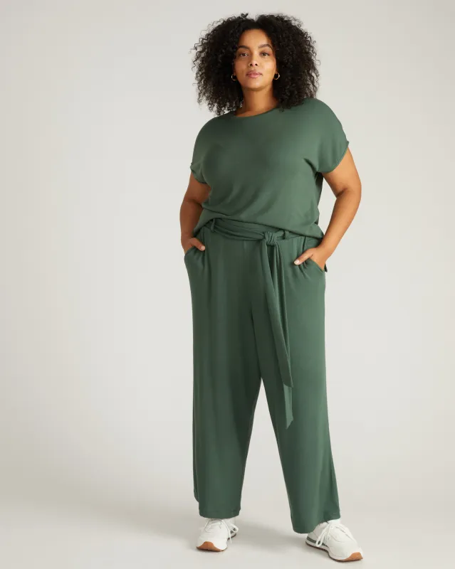TravelKnit Wide Leg Pants - Conifer made by Universal Standard