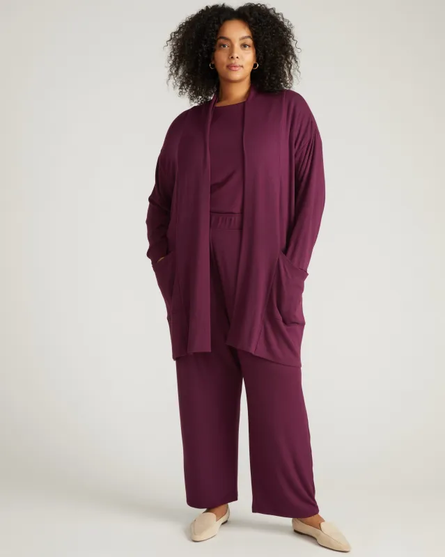 TravelKnit Minimalist Cardigan - Gamay sold by Universal Standard