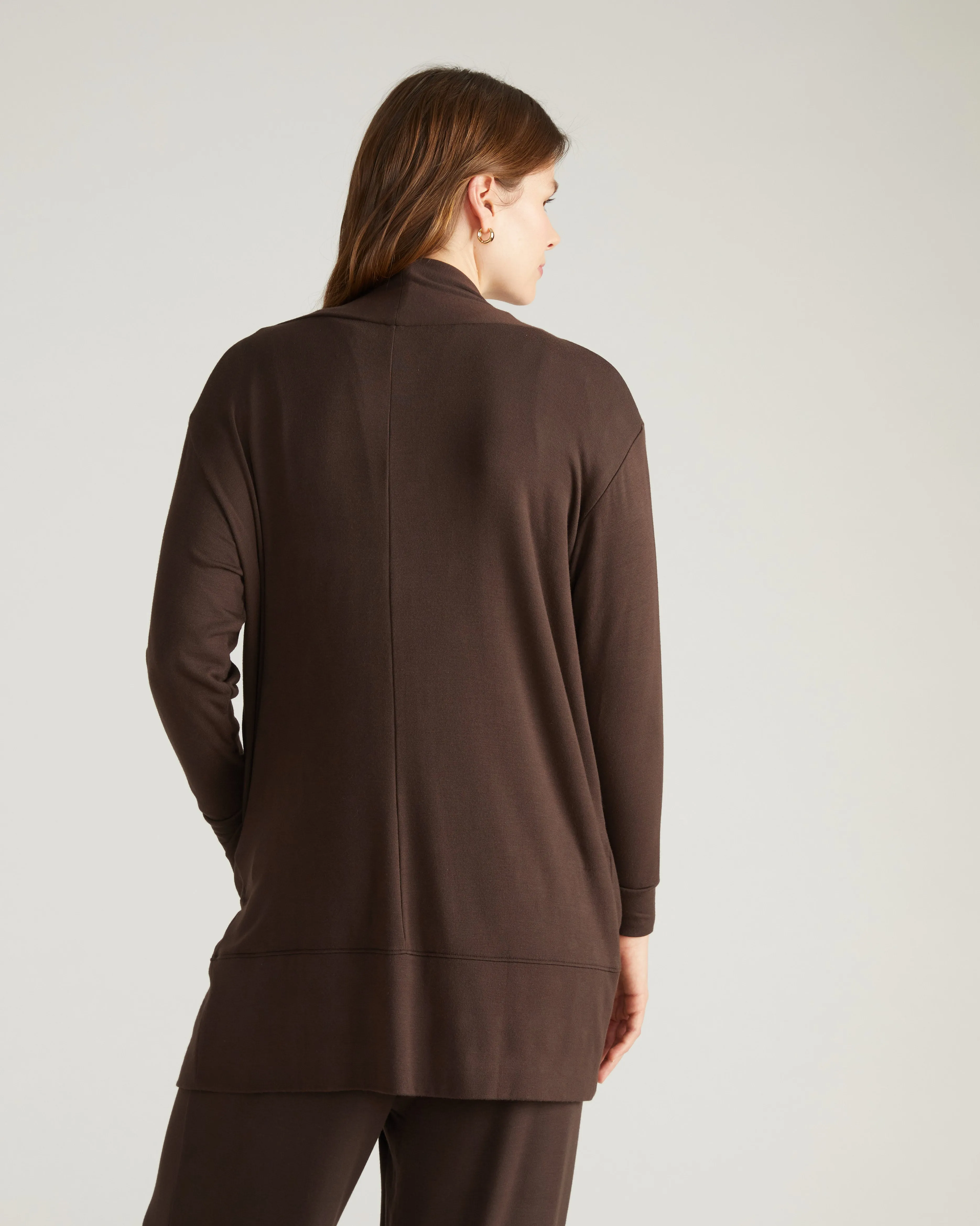 TravelKnit Minimalist Cardigan - Espresso sold by Universal Standard product image thumbnail 3