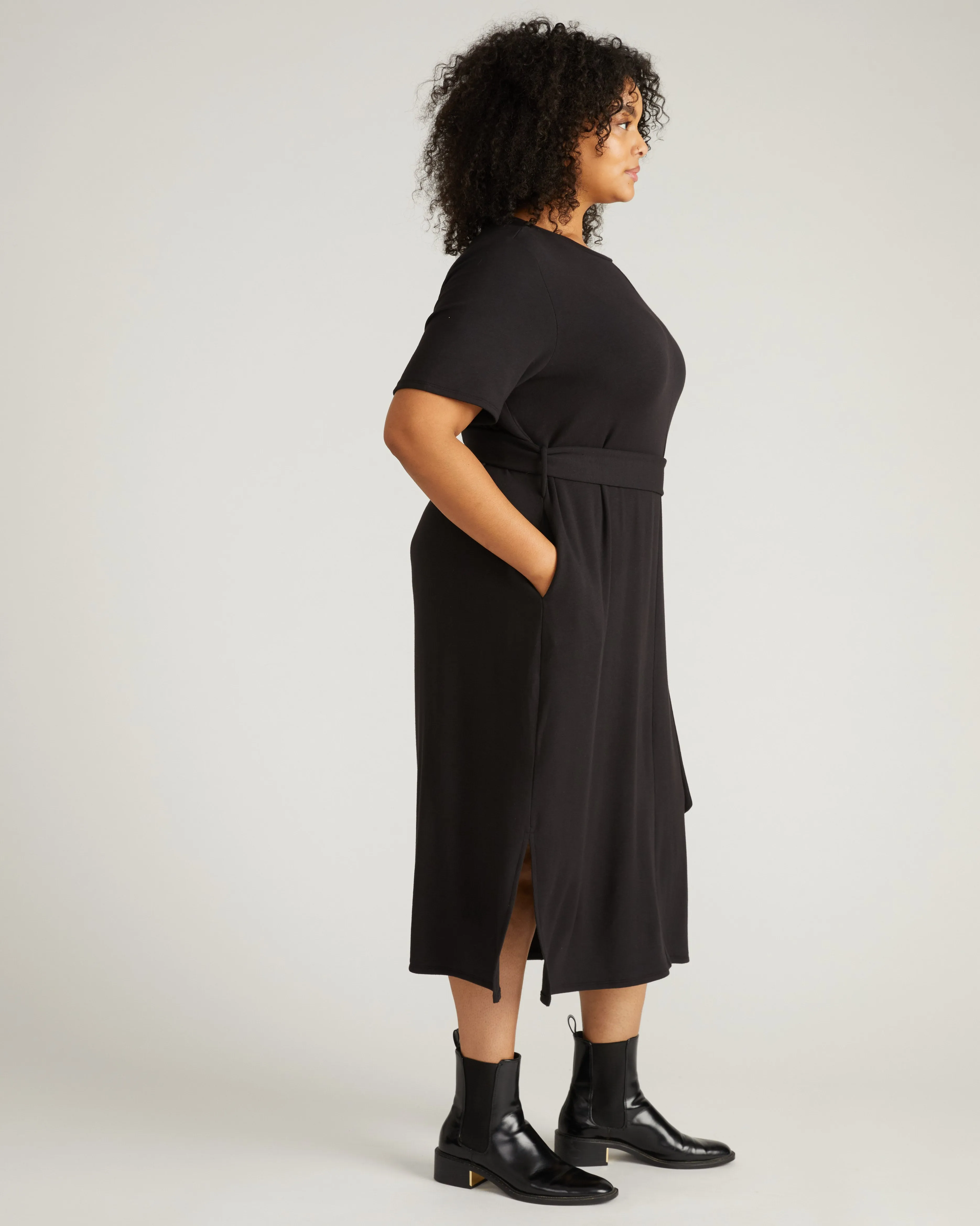 TravelKnit Belted Dress - Black sold by Universal Standard product image thumbnail 2