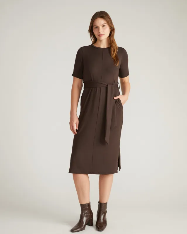 TravelKnit Belted Dress - Espresso sold by Universal Standard