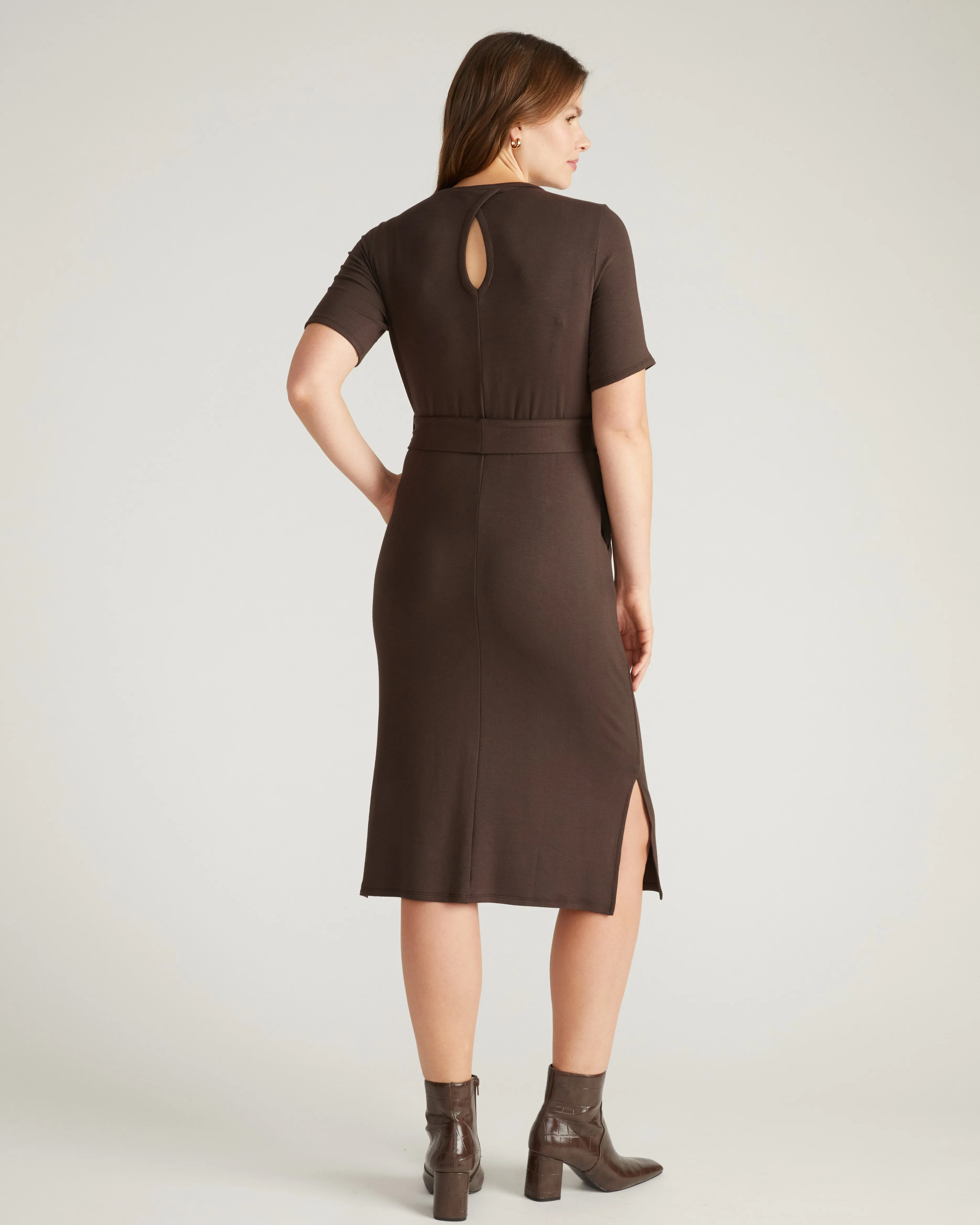 TravelKnit Belted Dress - Espresso sold by Universal Standard product image thumbnail 3