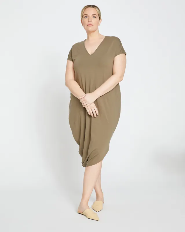 Iconic Geneva V-Neck Dress - Crocodile sold by Universal Standard