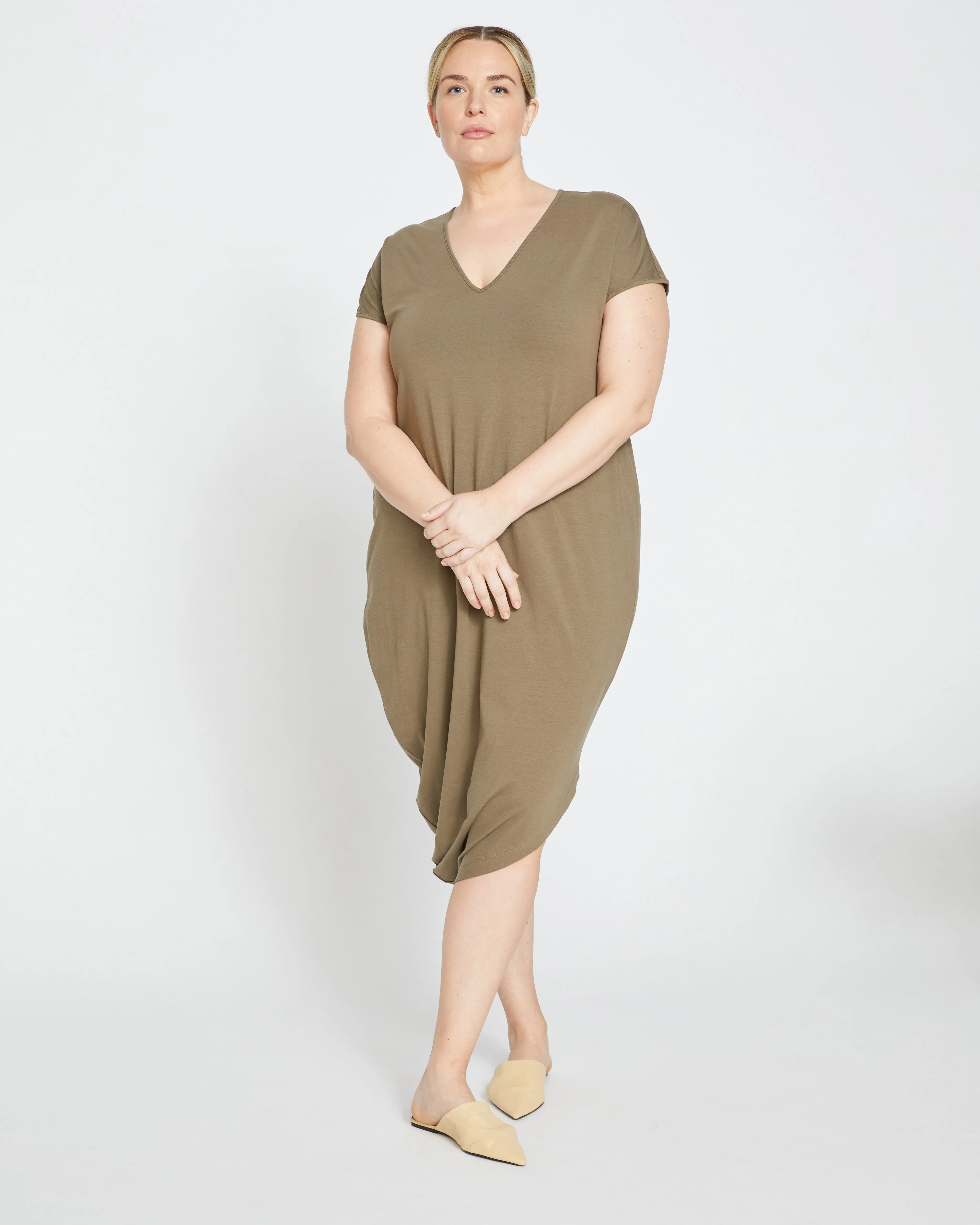Iconic Geneva V-Neck Dress - Crocodile sold by Universal Standard