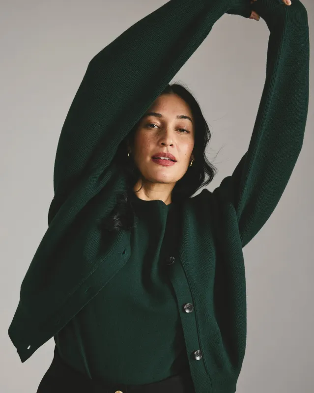 Better-Than-Wool Cardigan - Forest Green sold by Universal Standard