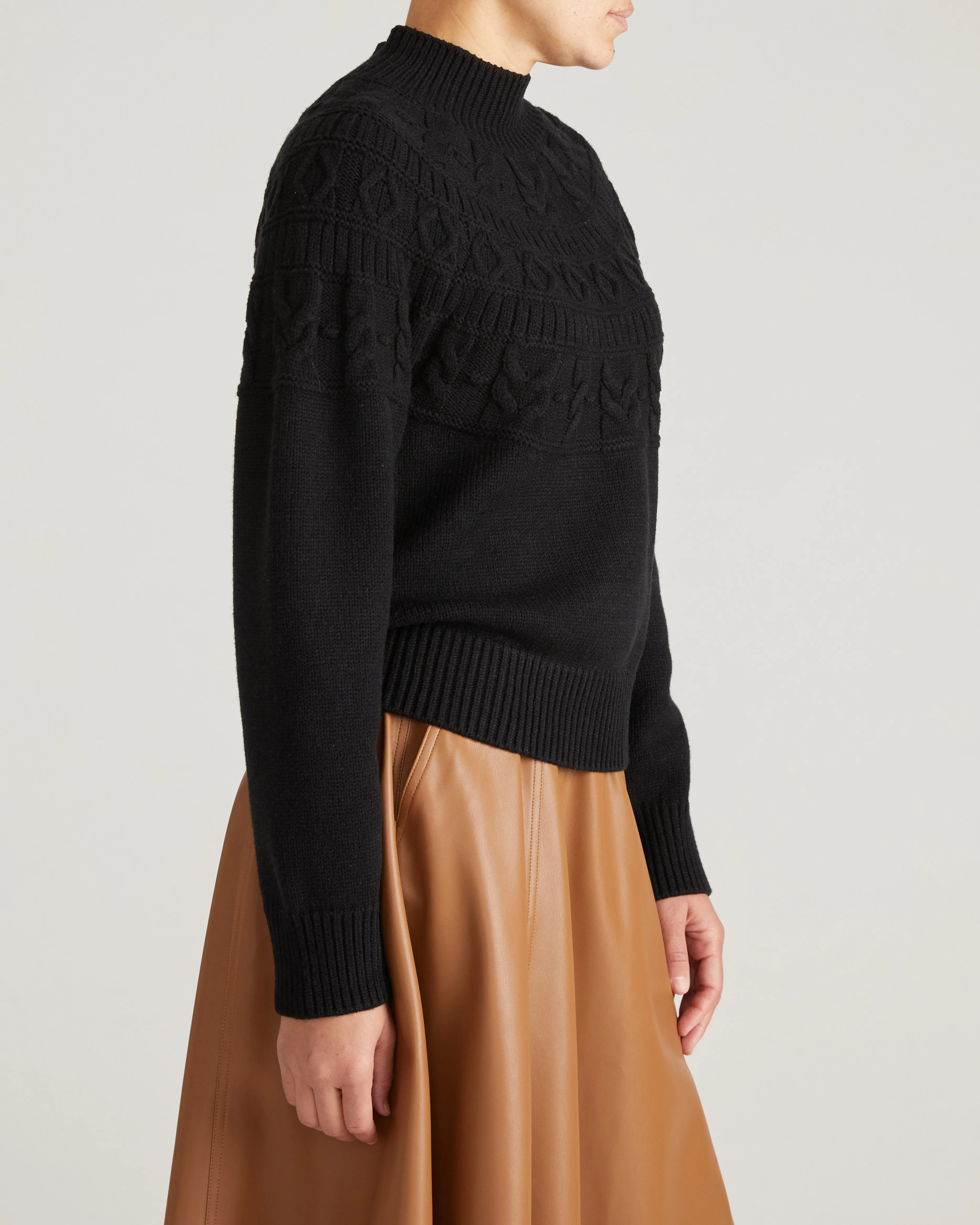 Safiya Cable Knit Sweater - Black sold by Universal Standard product image thumbnail 5