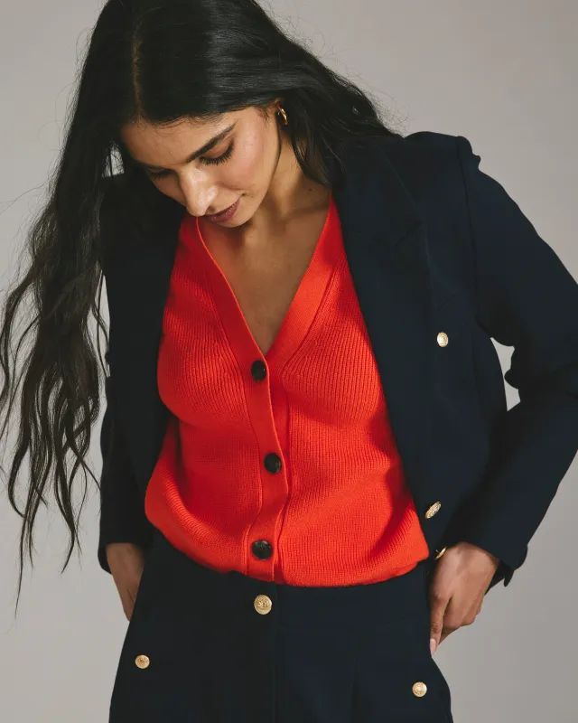 Better-Than-Wool Cardigan - Orange Flame sold by Universal Standard