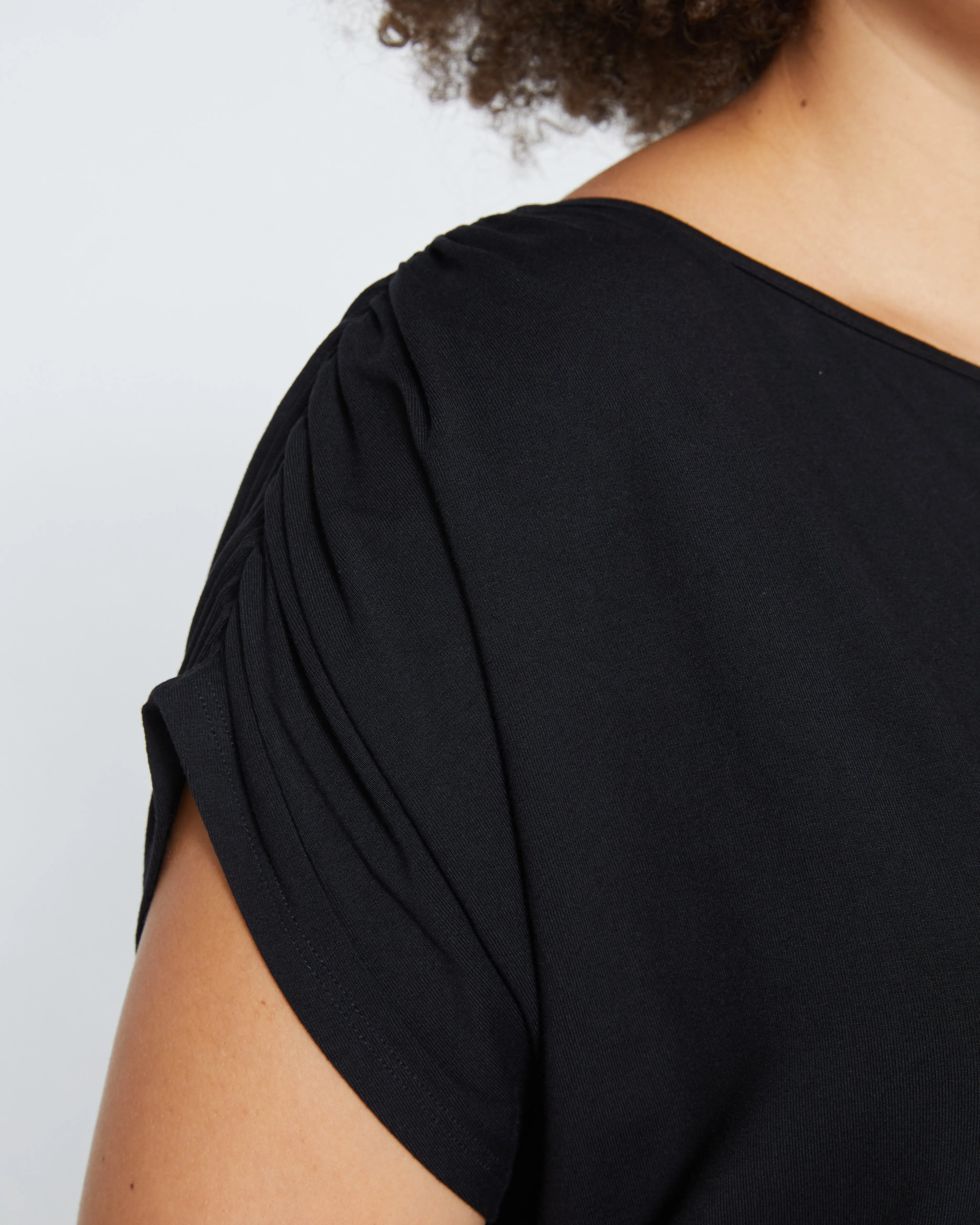 Helena Divine Jersey Gathered Tee - Black sold by Universal Standard product image thumbnail 2