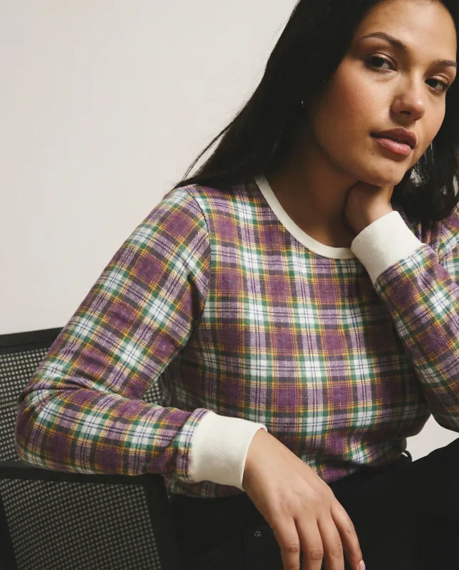 Long Sleeve Tee Rex - Purple Plaid sold by Universal Standard