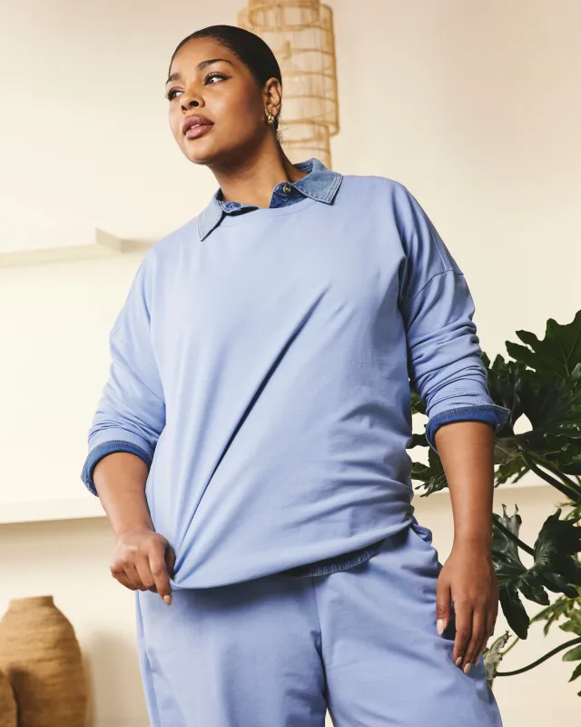 Lauren Classic Sweatshirt - Graceful Blue sold by Universal Standard