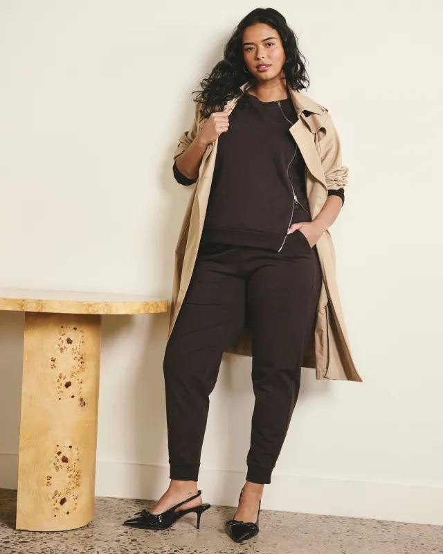 Selma French Terry Jogger - Deep Brown sold by Universal Standard