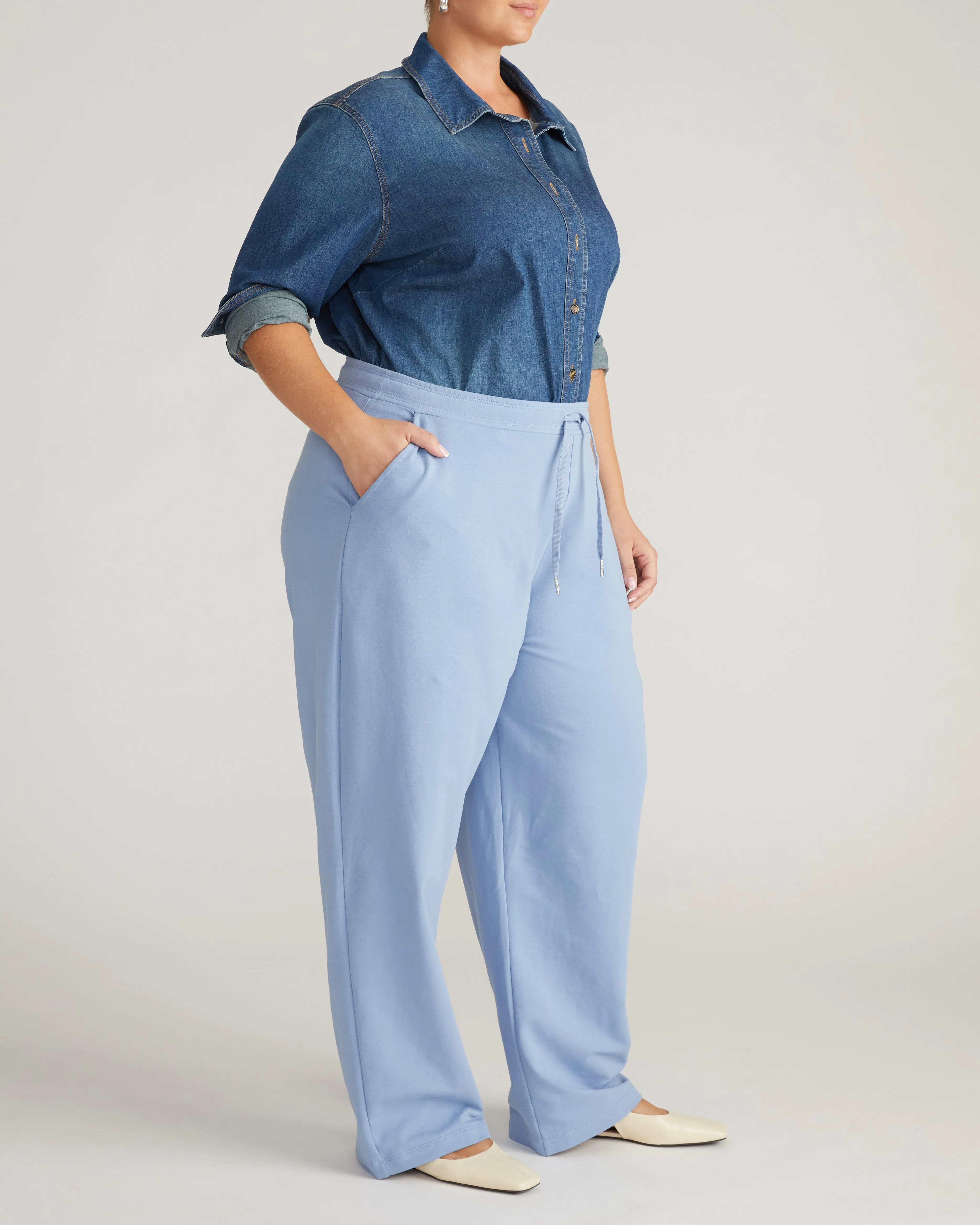 Straight Leg French Terry Sweatpants - Graceful Blue sold by Universal Standard product image thumbnail 5