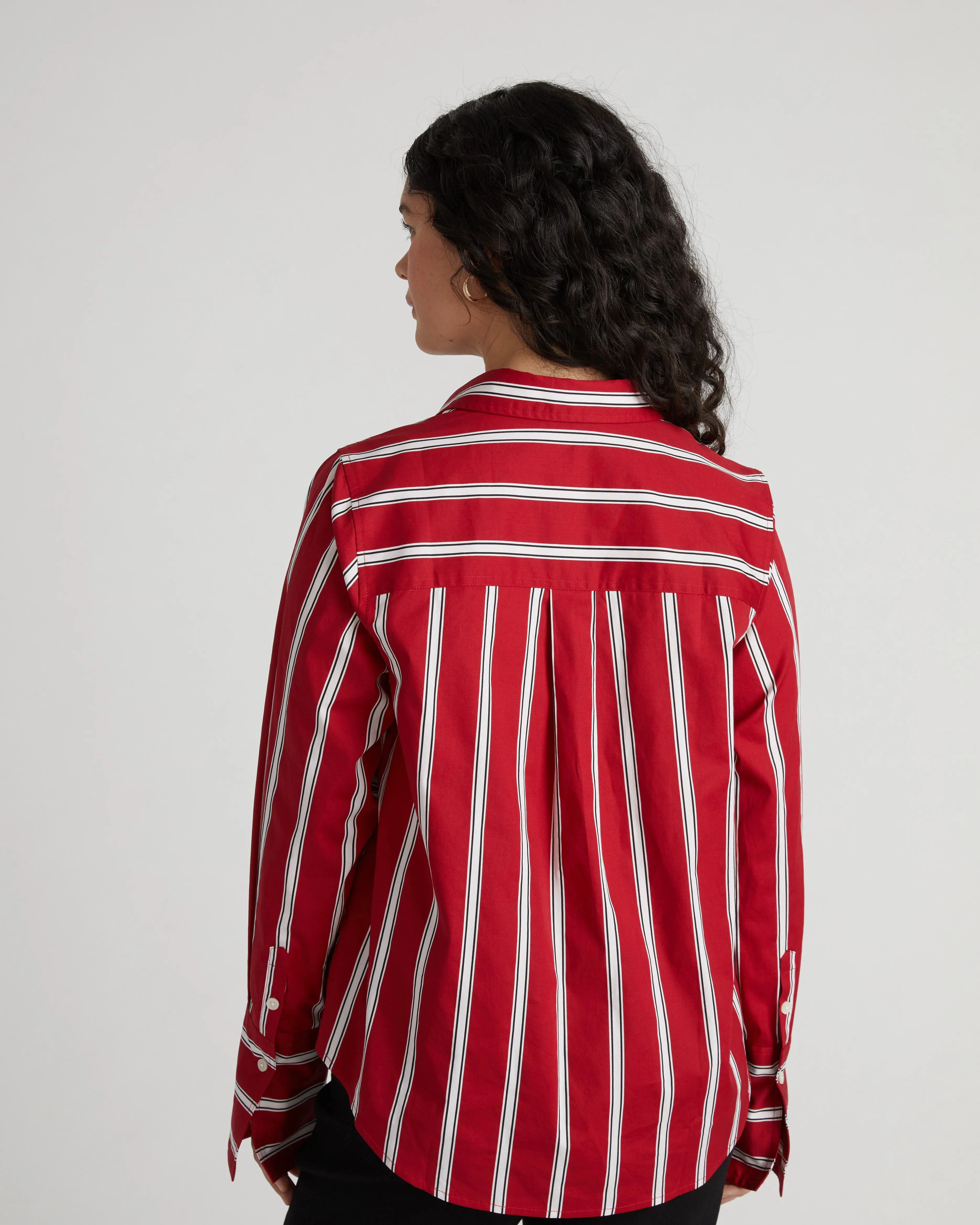 Henning x US Madison Shirt - Red/Black/White Stripe sold by Universal Standard product image thumbnail 5