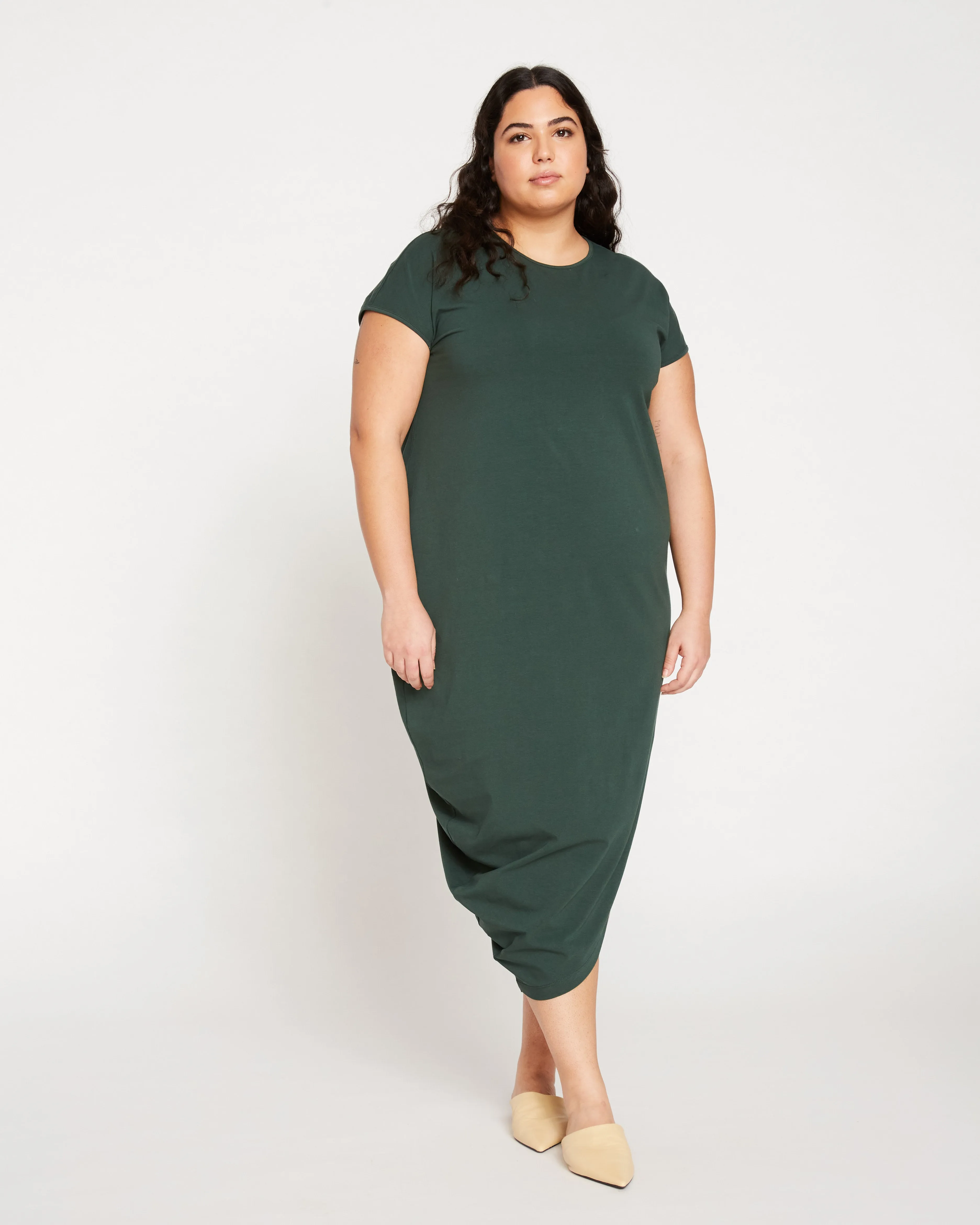 Iconic Geneva Dress - Forest Green sold by Universal Standard
