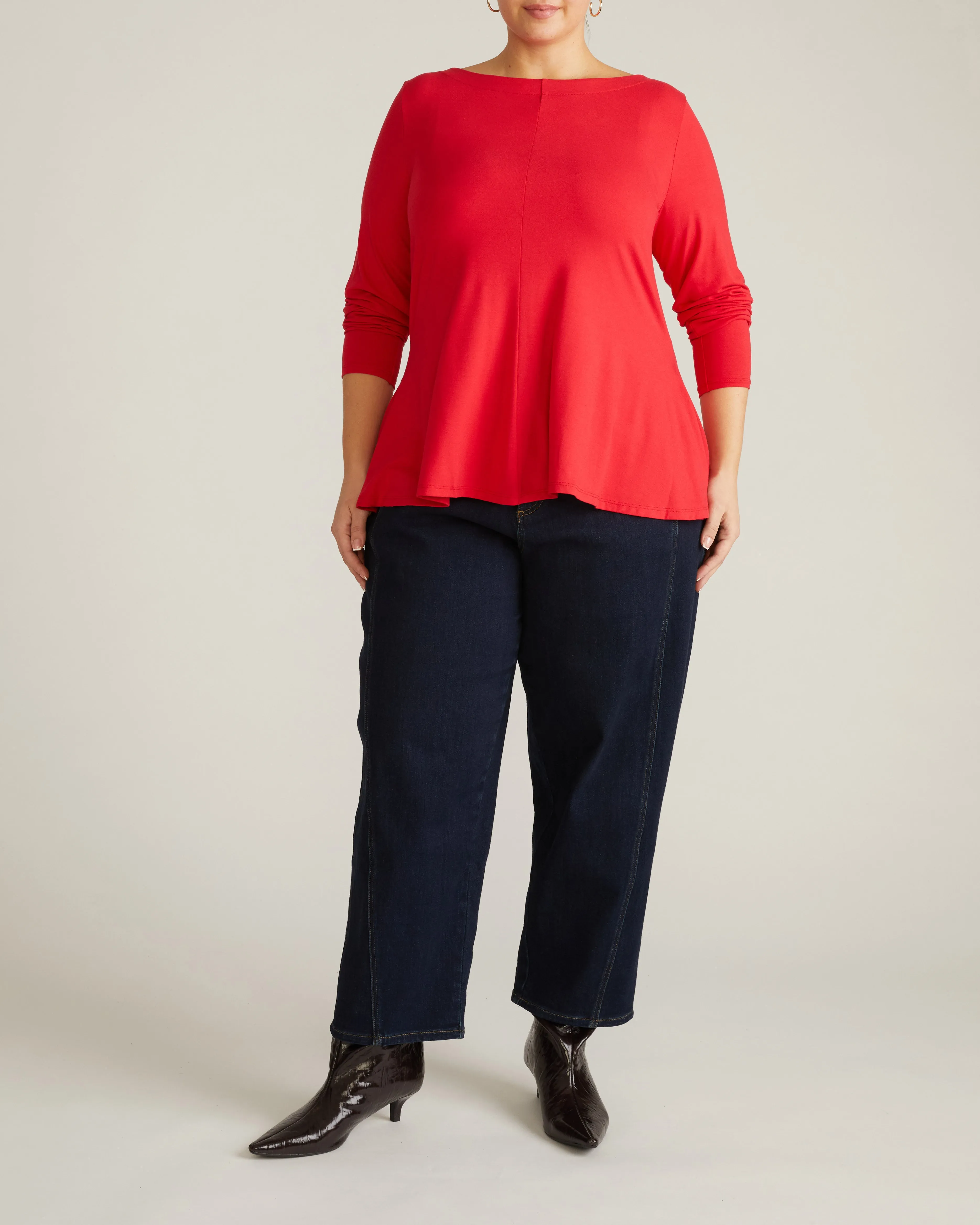 Cassandra Divine Jersey Top - Lipstick sold by Universal Standard product image thumbnail 2