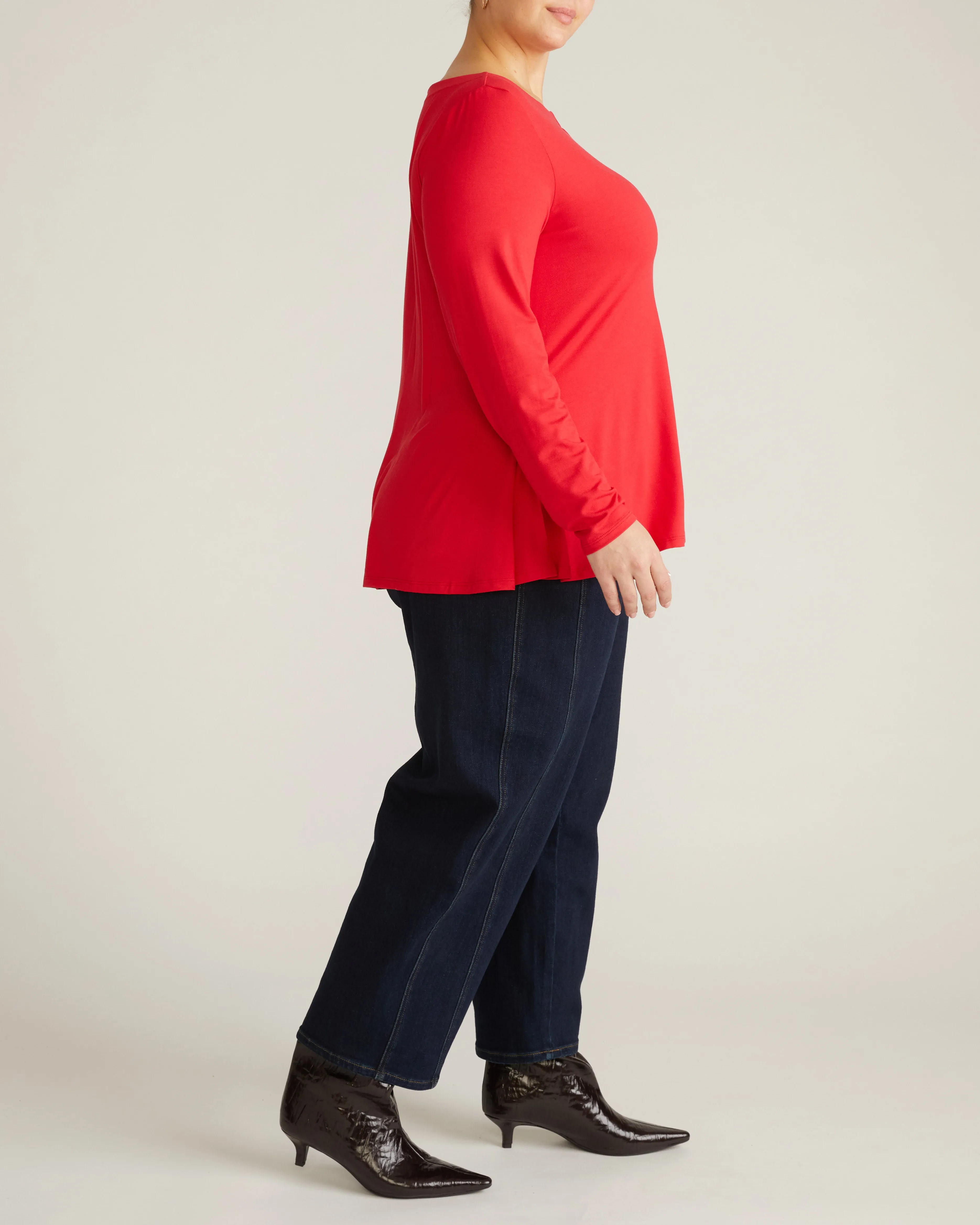 Cassandra Divine Jersey Top - Lipstick sold by Universal Standard product image thumbnail 3