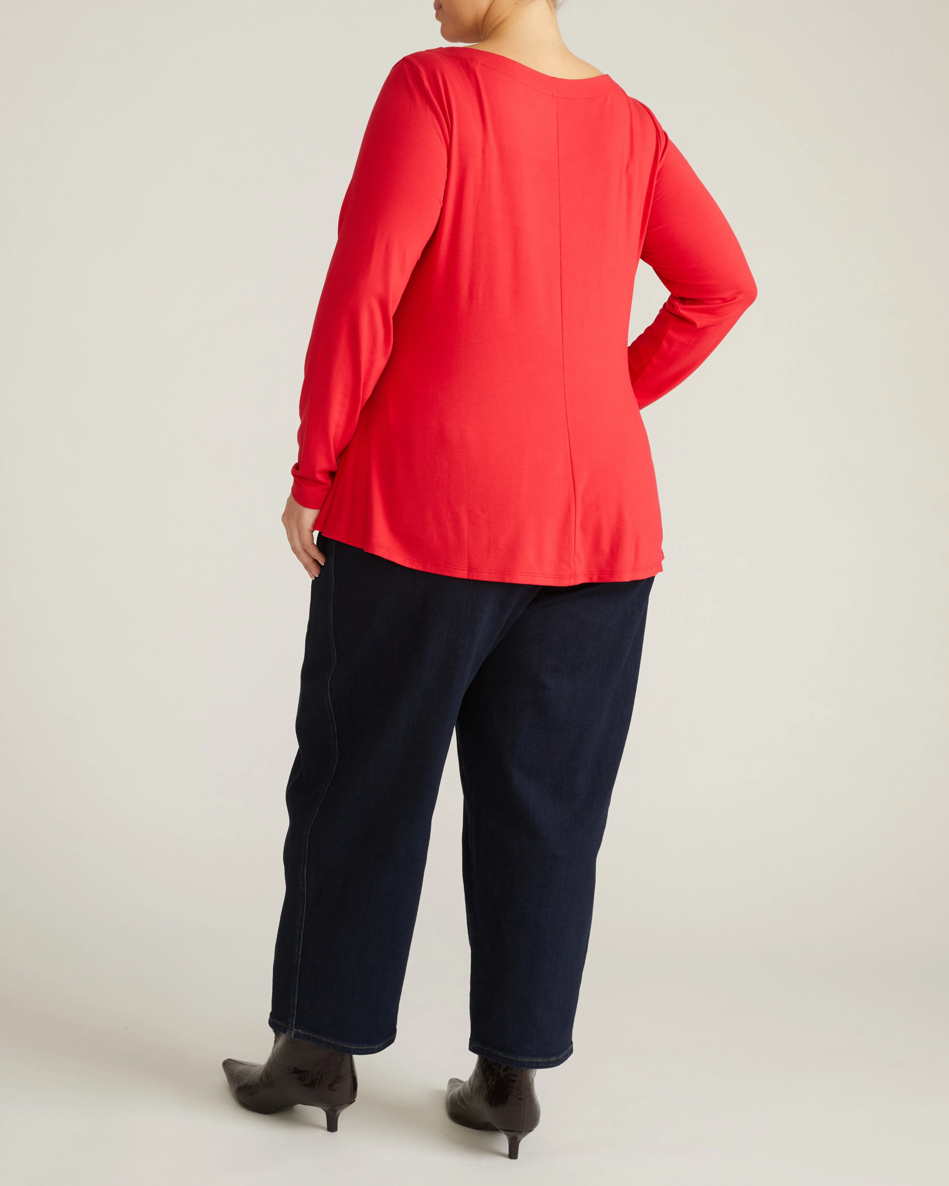 Cassandra Divine Jersey Top - Lipstick sold by Universal Standard product image thumbnail 4