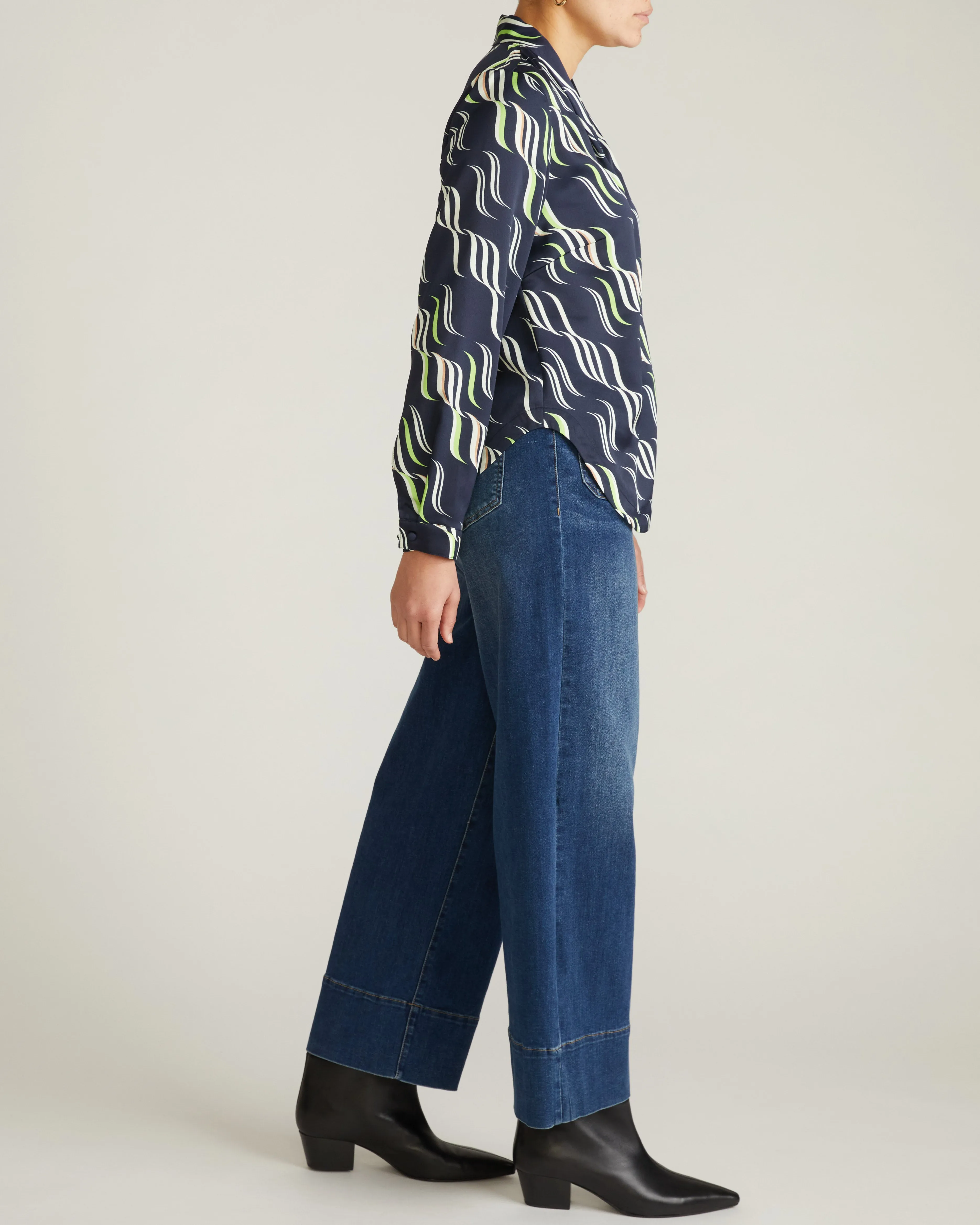 Georgette Satin Cambria Blouse - Paddington Ribbon Print sold by Universal Standard product image thumbnail 5