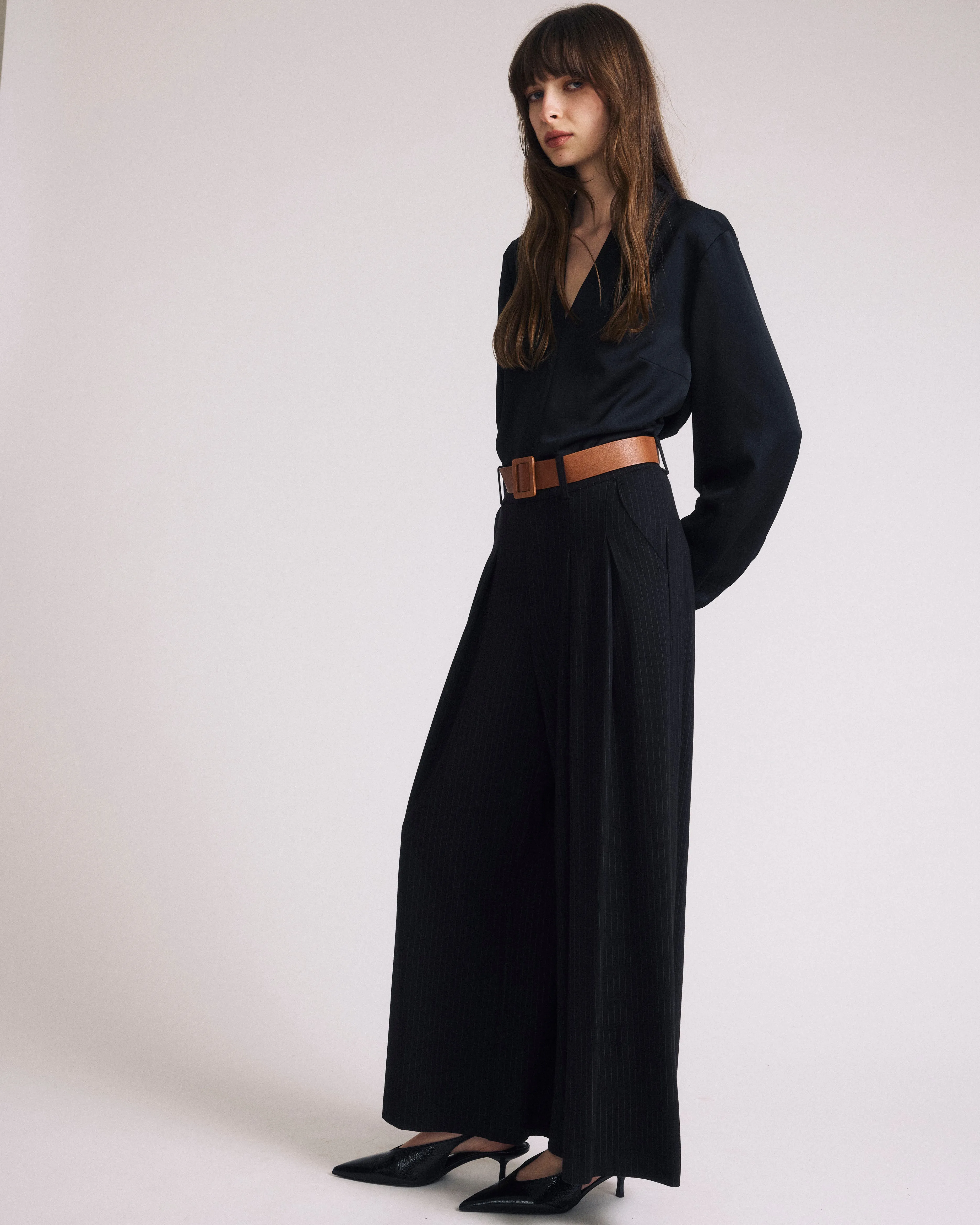 Georgette Satin Cambria Blouse - Black sold by Universal Standard product image thumbnail 2