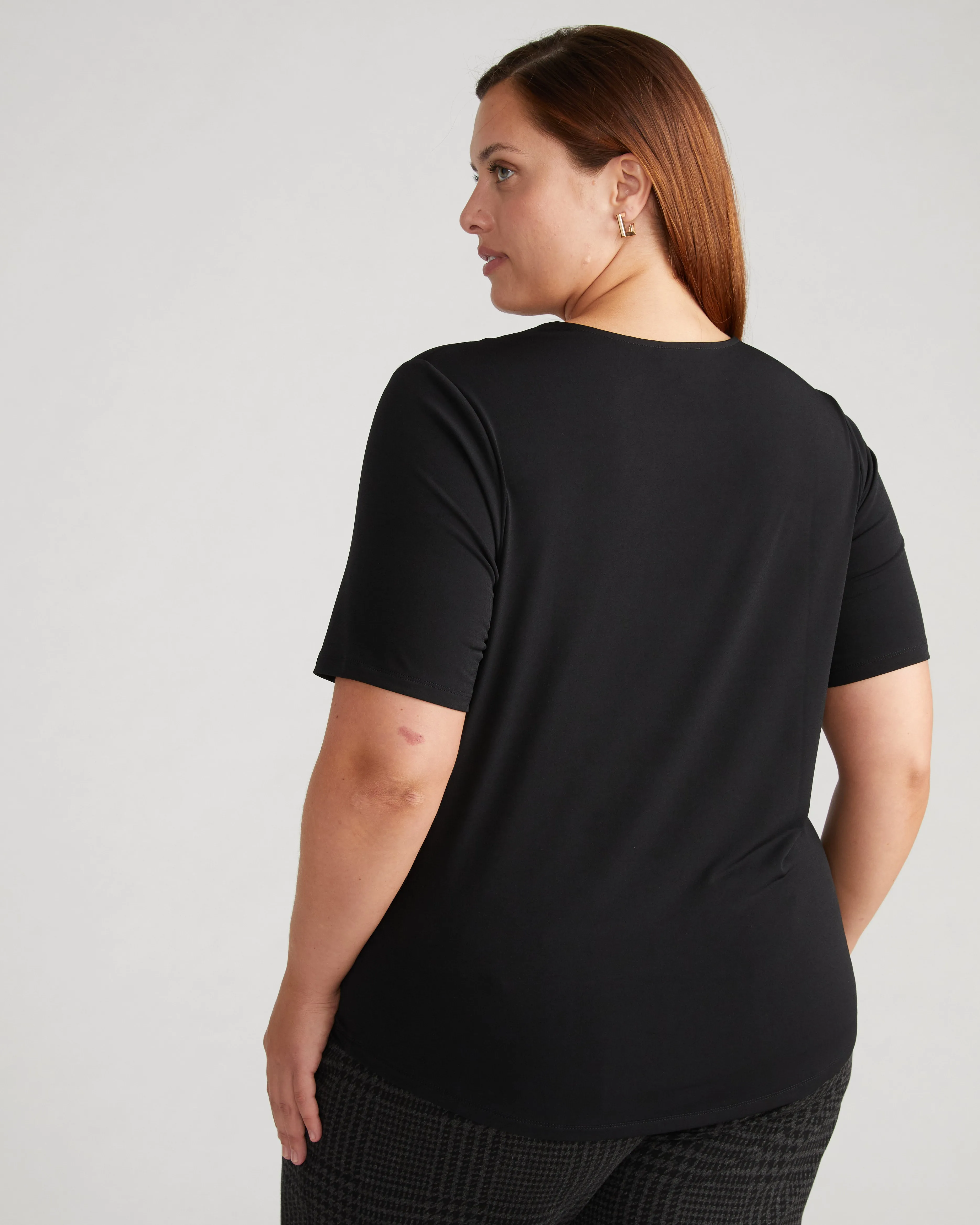 Envelope Neck Viscose Jersey Top - Black sold by Universal Standard product image thumbnail 3