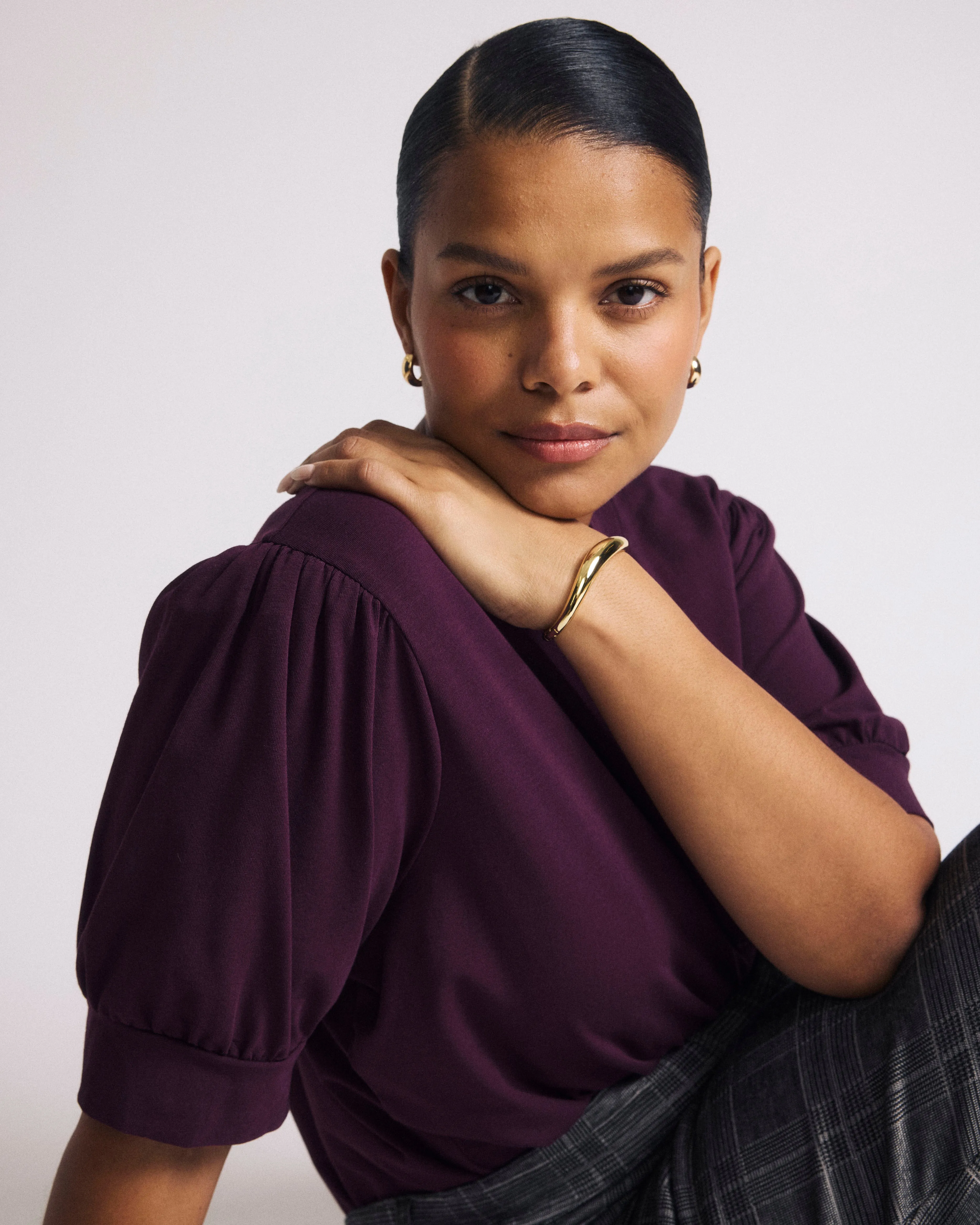 Pouf Sleeve Tee - Acai sold by Universal Standard product image thumbnail 2