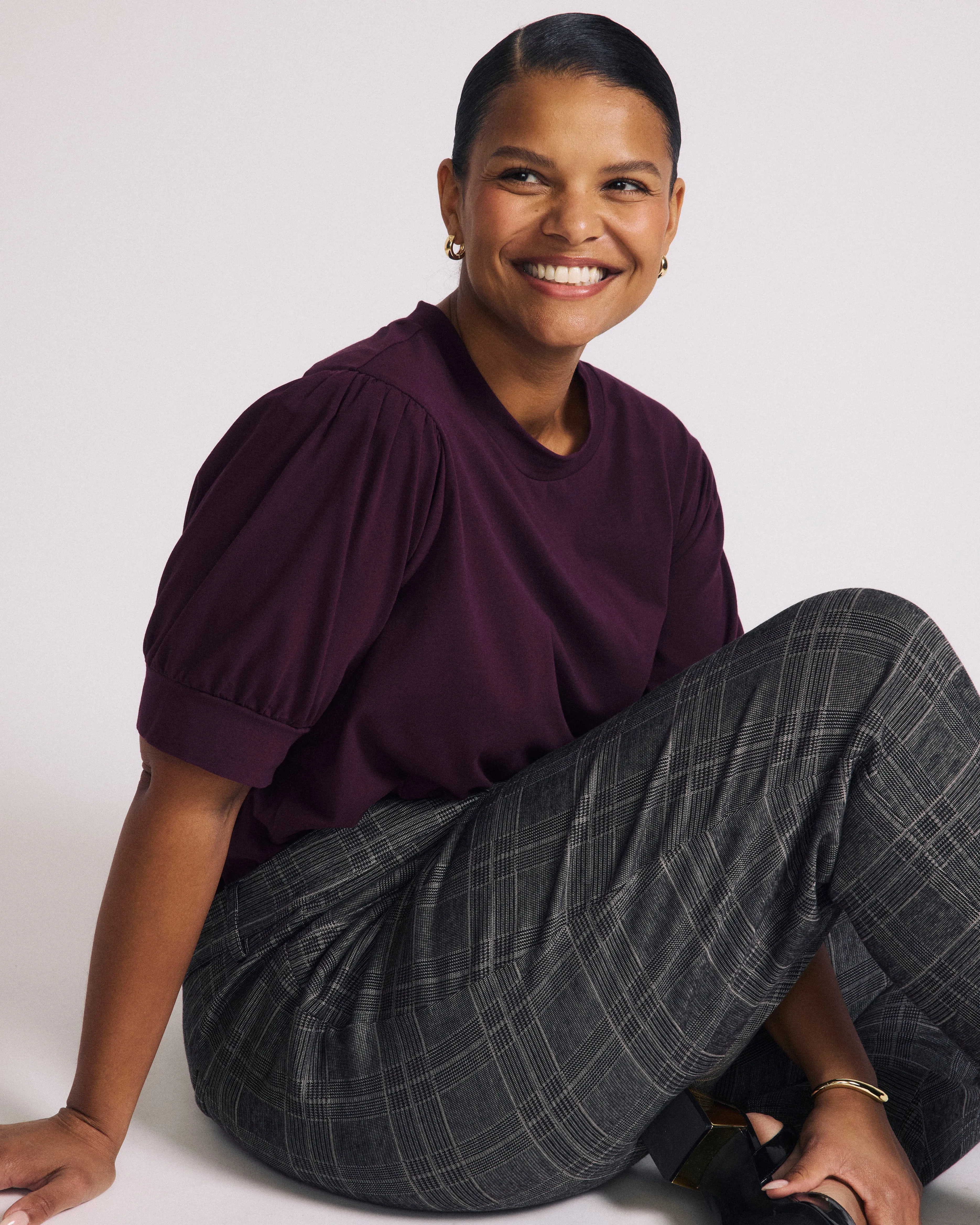 Pouf Sleeve Tee - Acai sold by Universal Standard