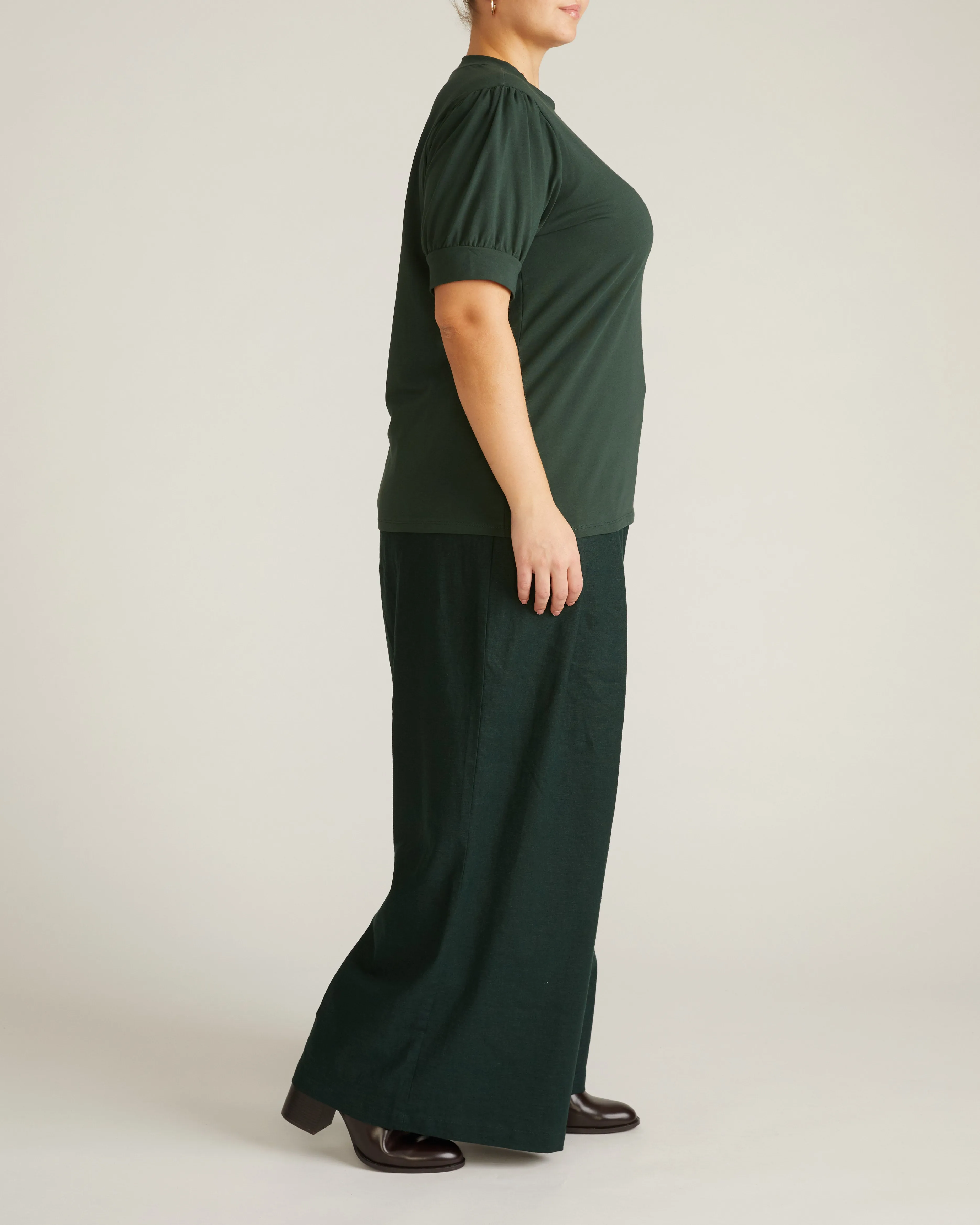 Pouf Sleeve Tee - Forest Green sold by Universal Standard product image thumbnail 3