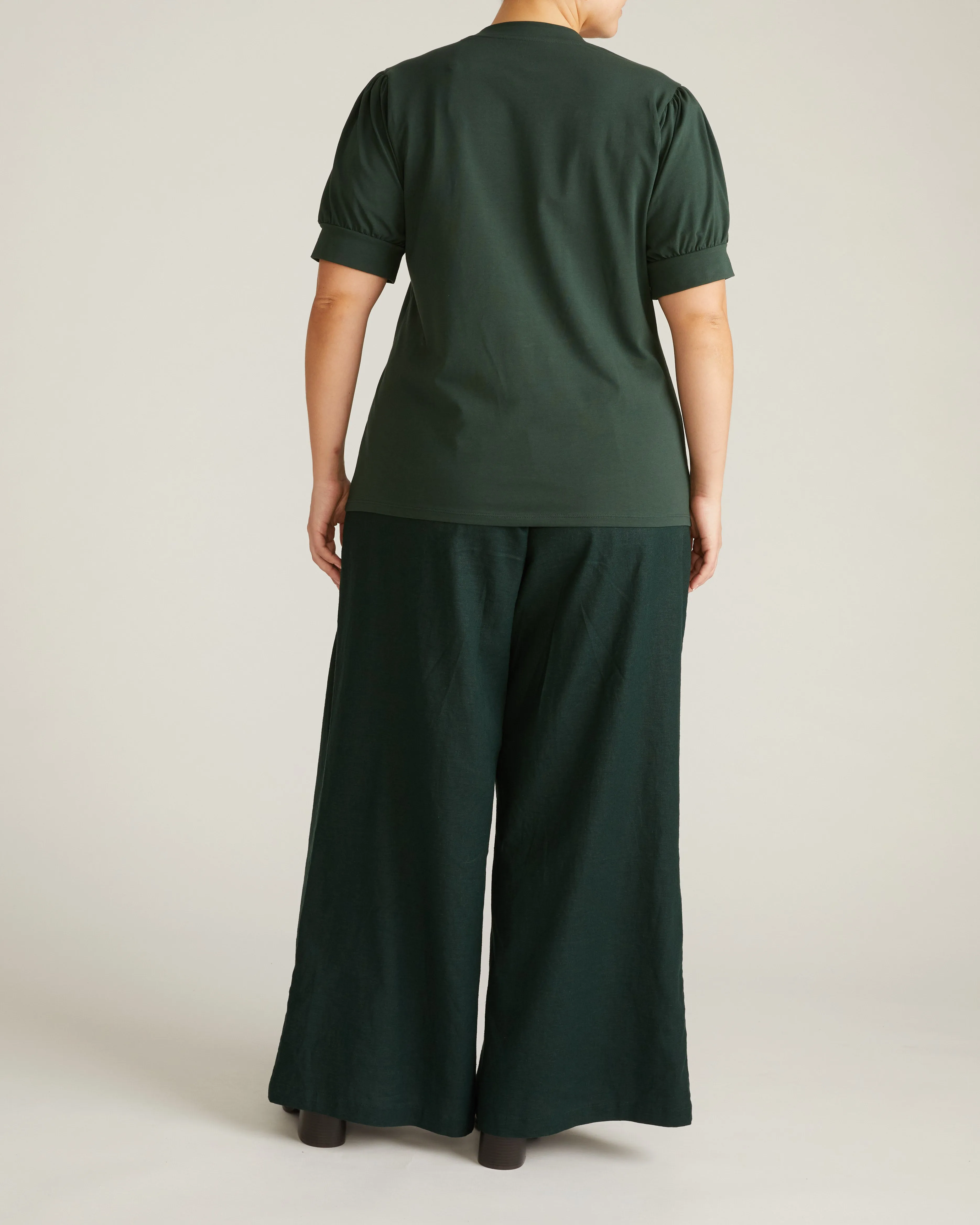 Pouf Sleeve Tee - Forest Green sold by Universal Standard product image thumbnail 4