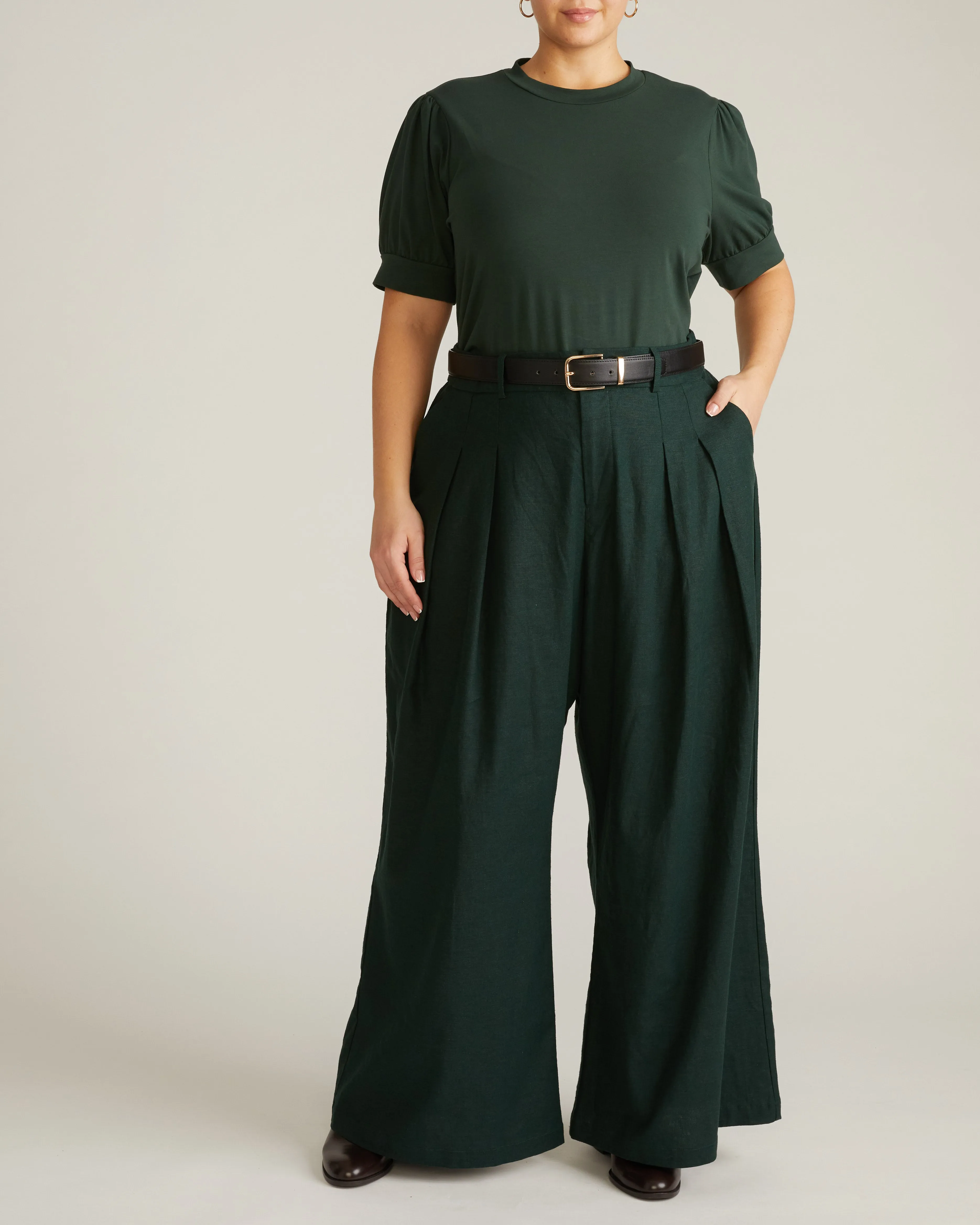 Pouf Sleeve Tee - Forest Green sold by Universal Standard product image thumbnail 2