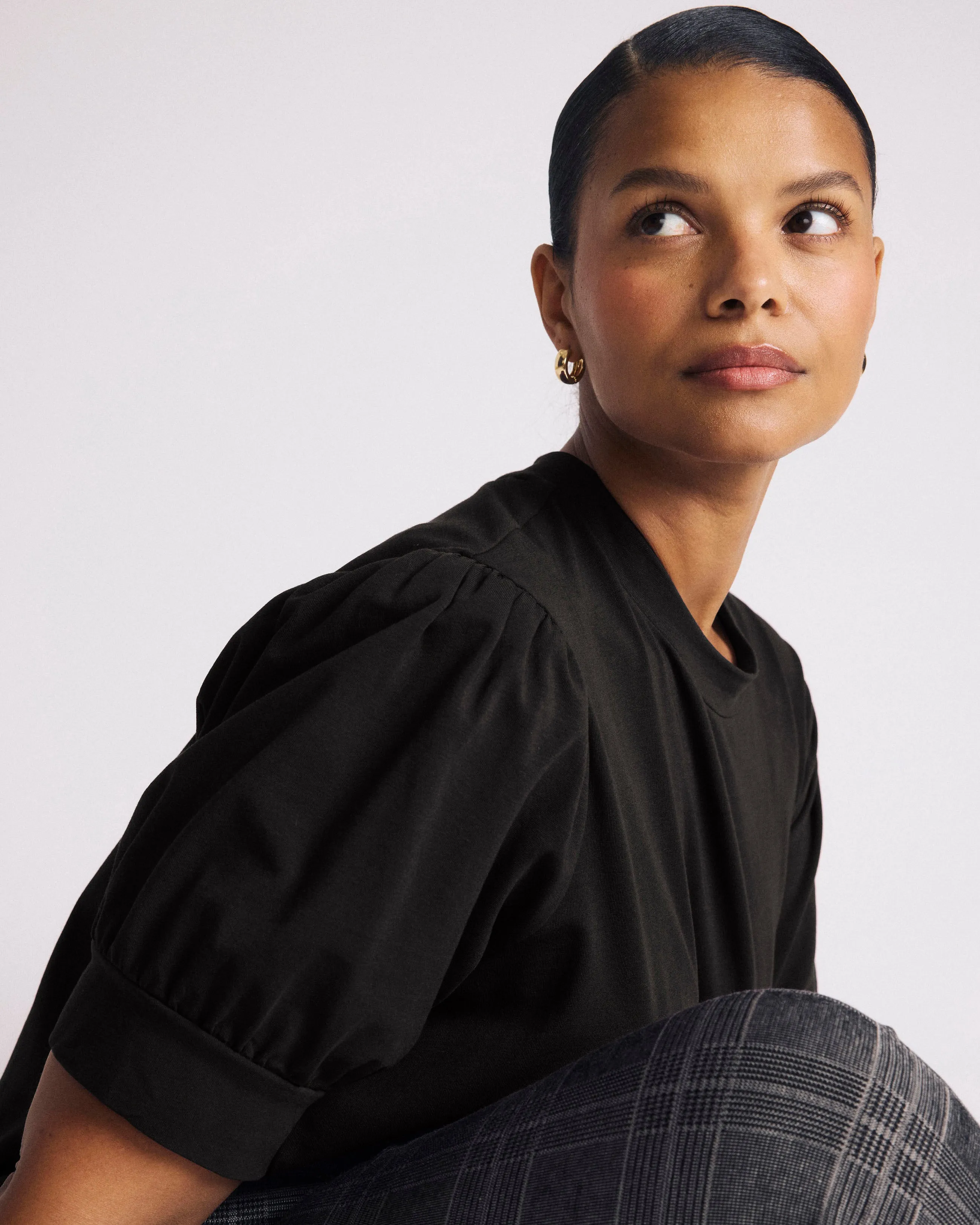 Pouf Sleeve Tee - Black sold by Universal Standard