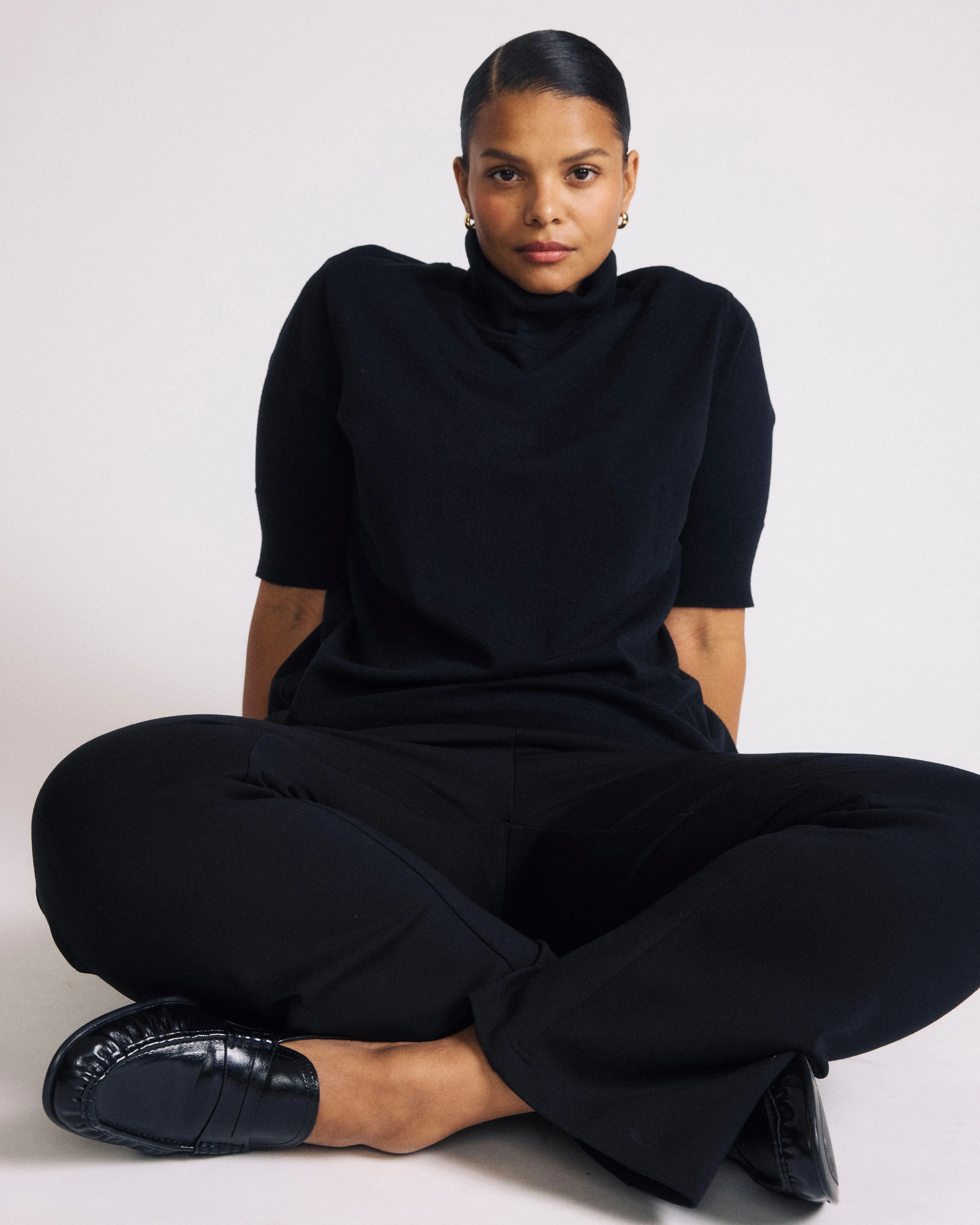 Savvy Fine Knit Turtleneck Sweater Top - Black sold by Universal Standard product image thumbnail 4