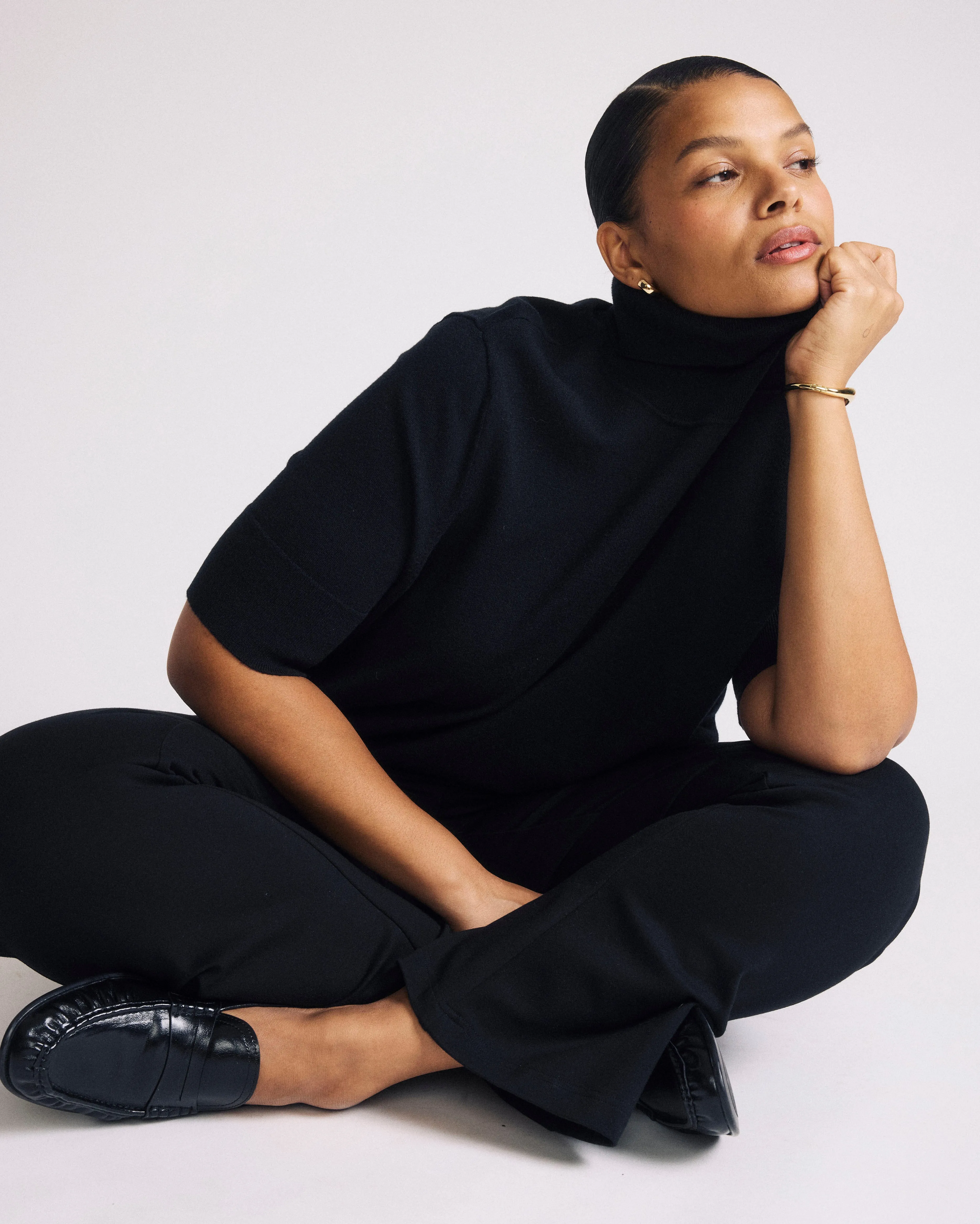 Savvy Fine Knit Turtleneck Sweater Top - Black sold by Universal Standard product image thumbnail 2