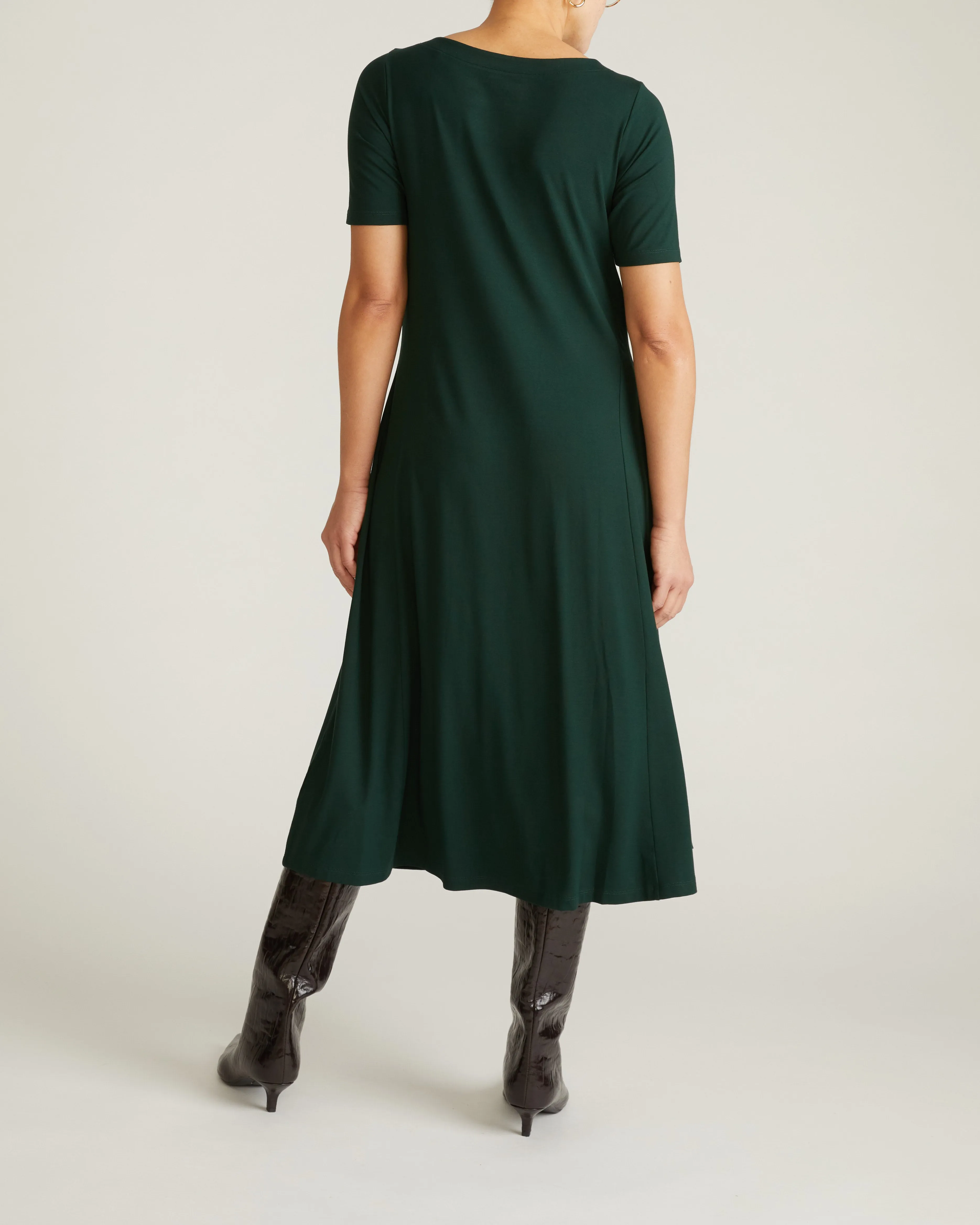 Serena Boatneck Divine Jersey Dress - Forest Green sold by Universal Standard product image thumbnail 4