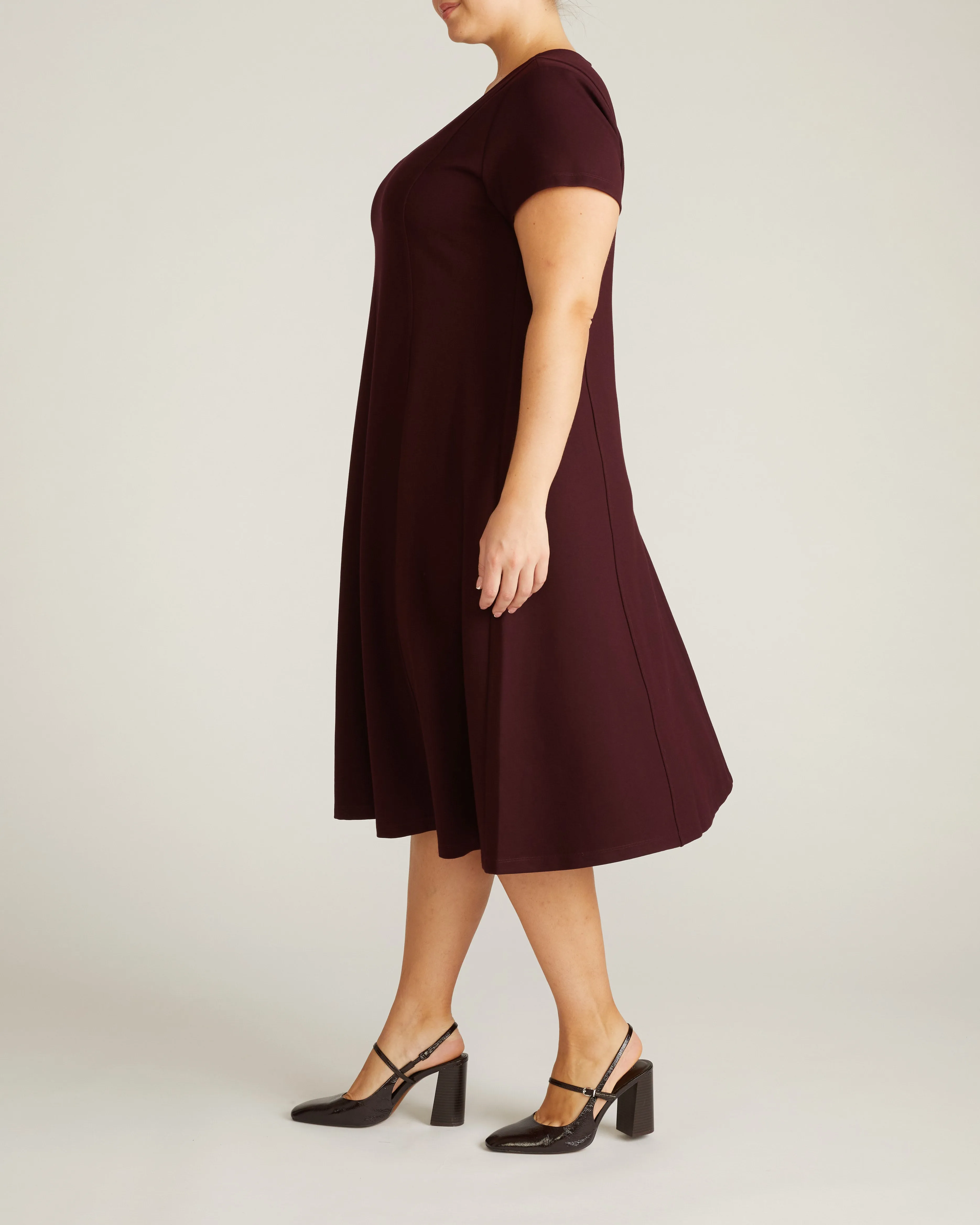 Lucinda Ponte Dress - Black Cherry sold by Universal Standard product image thumbnail 5