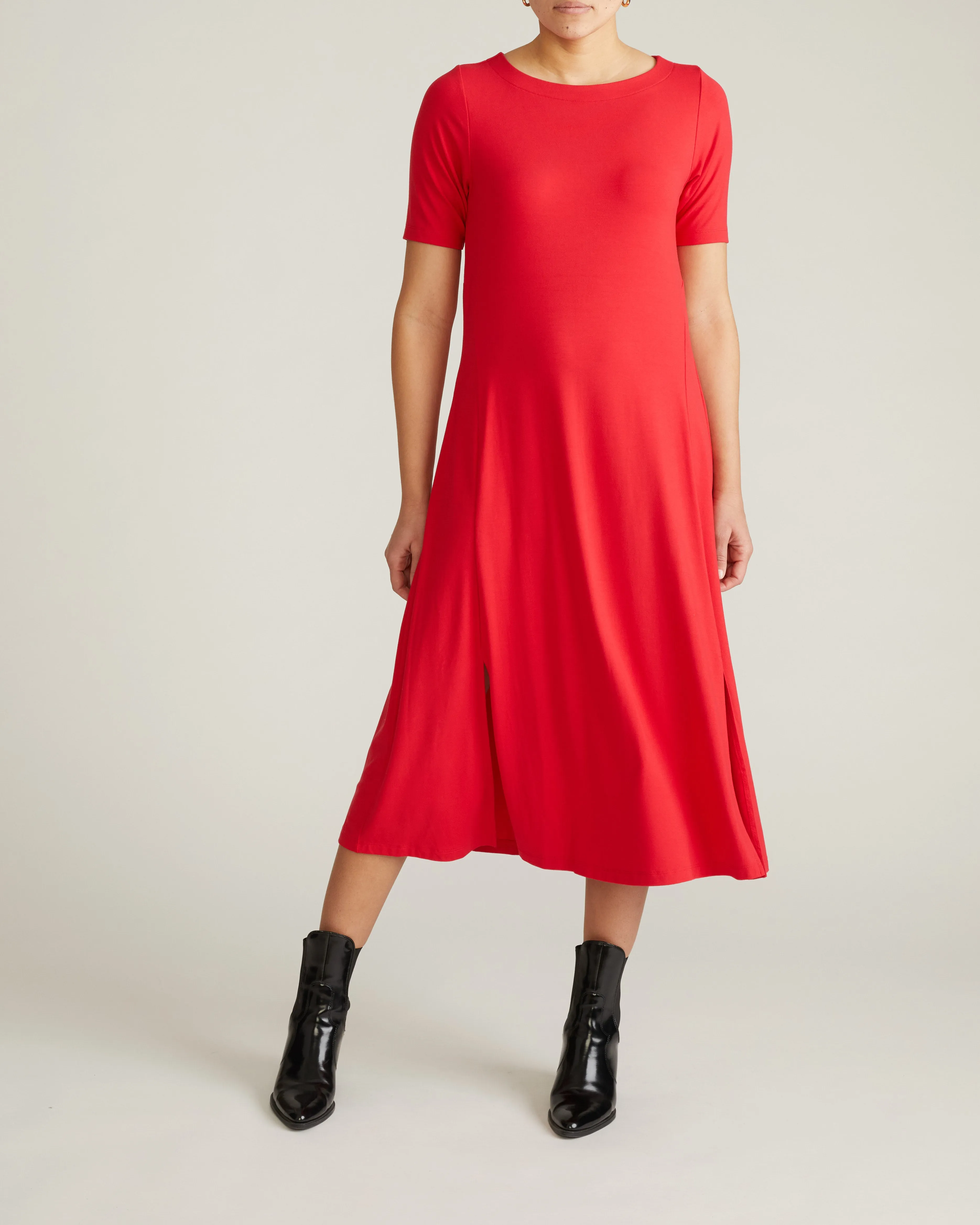 Serena Boatneck Divine Jersey Dress - Lipstick sold by Universal Standard product image thumbnail 2