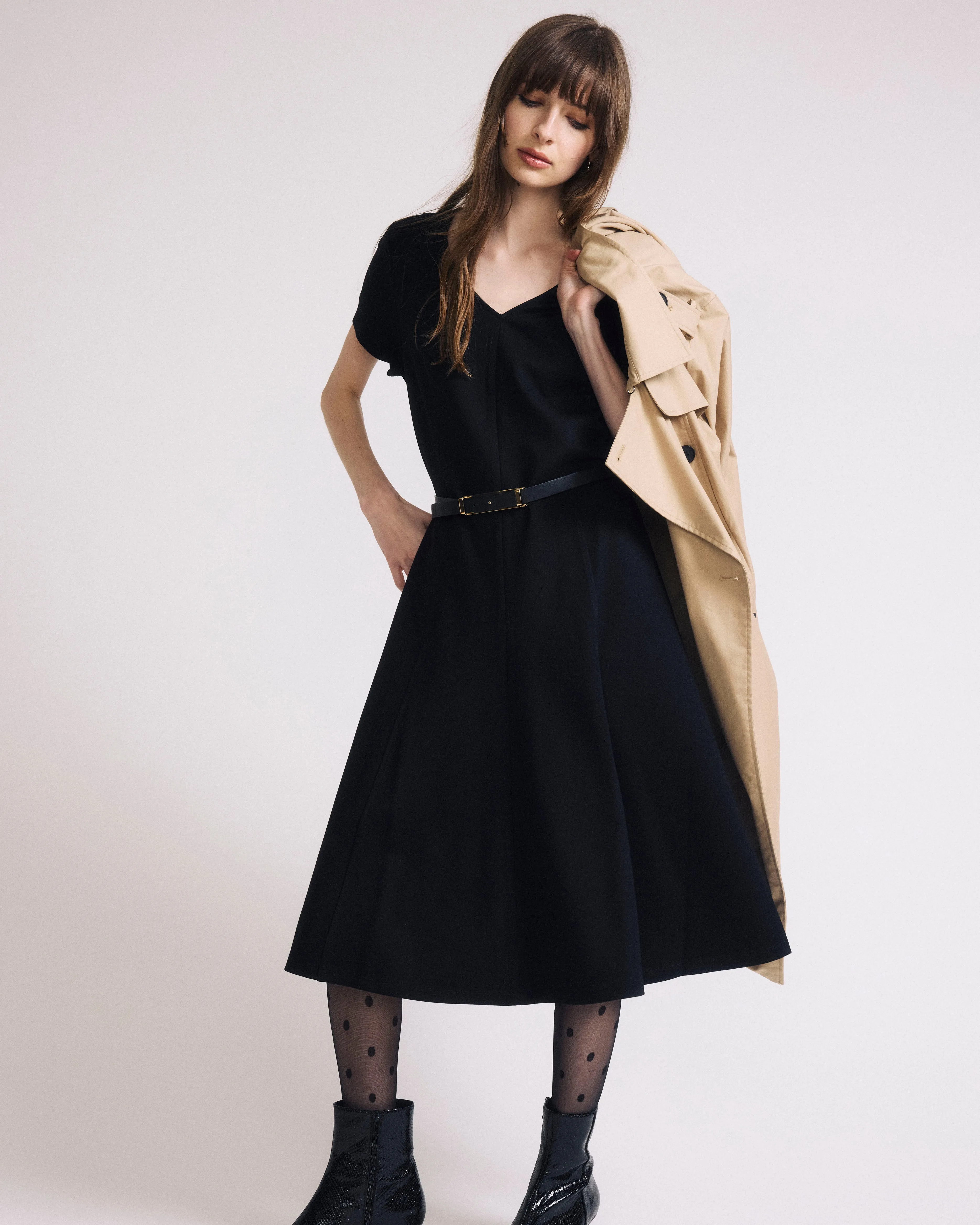 Lucinda Ponte Dress - Black sold by Universal Standard